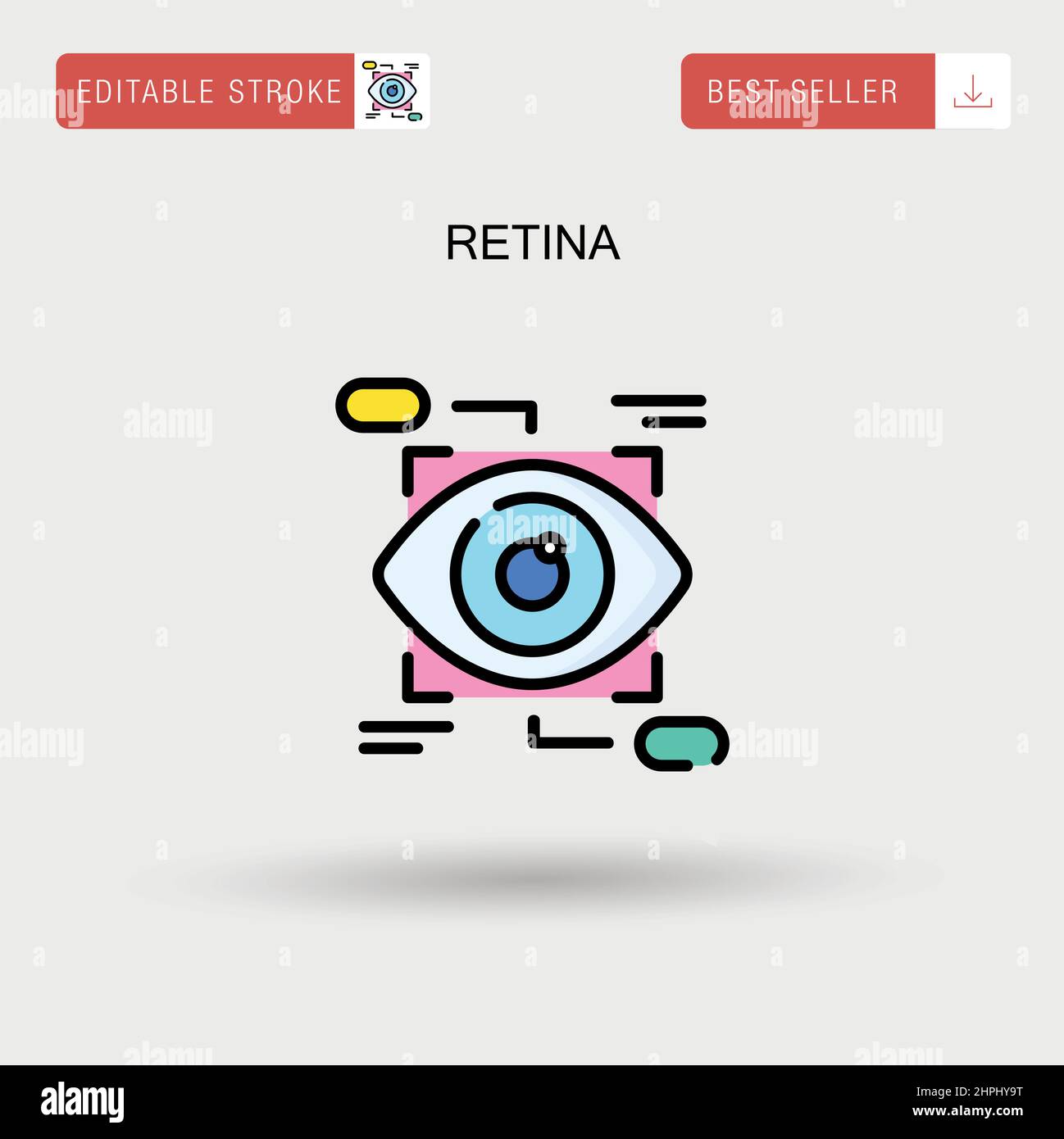 Retina Simple vector icon. Stock Vector