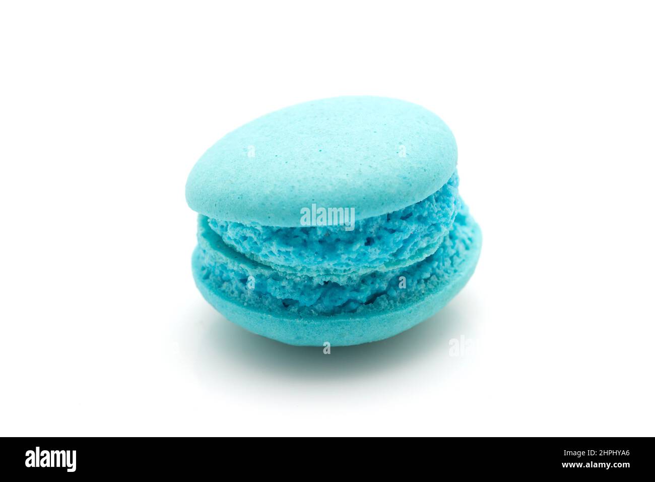 Sweet colourful  macaroons isolated on white background Stock Photo
