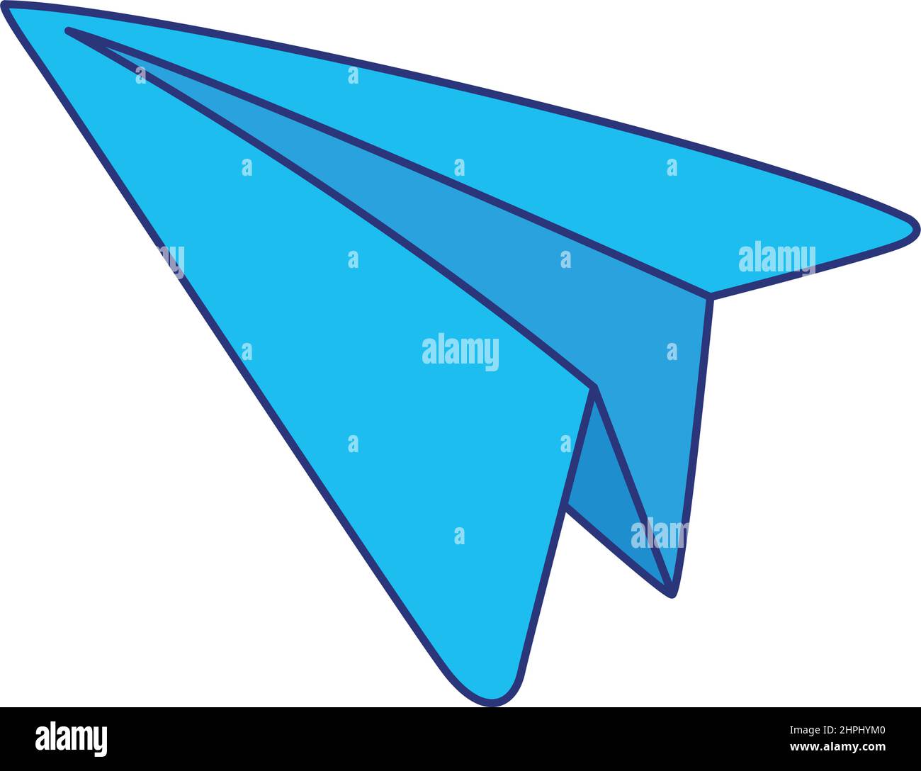 Isolated blue origami airplane icon Vector Stock Vector Image & Art - Alamy