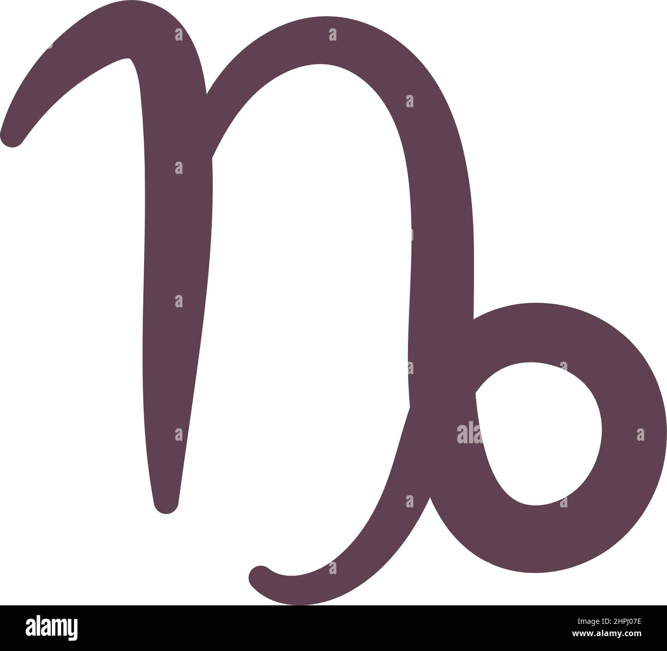 Caprinius Sign Isolated capricornus zodiac sign letter symbol Vector Stock Vector ...