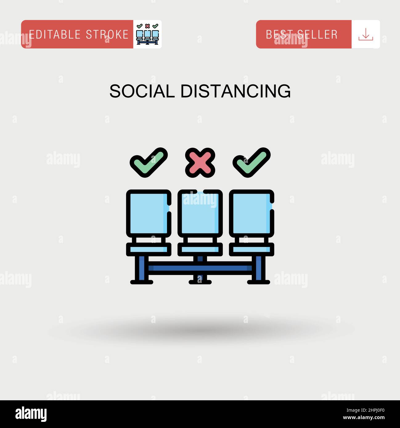 Social distancing Simple vector icon Stock Vector Image & Art - Alamy