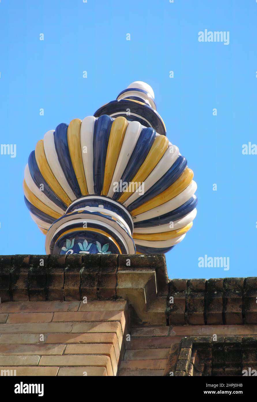 Finials, in a variety of shapes, sizes, and colors can be spotted on