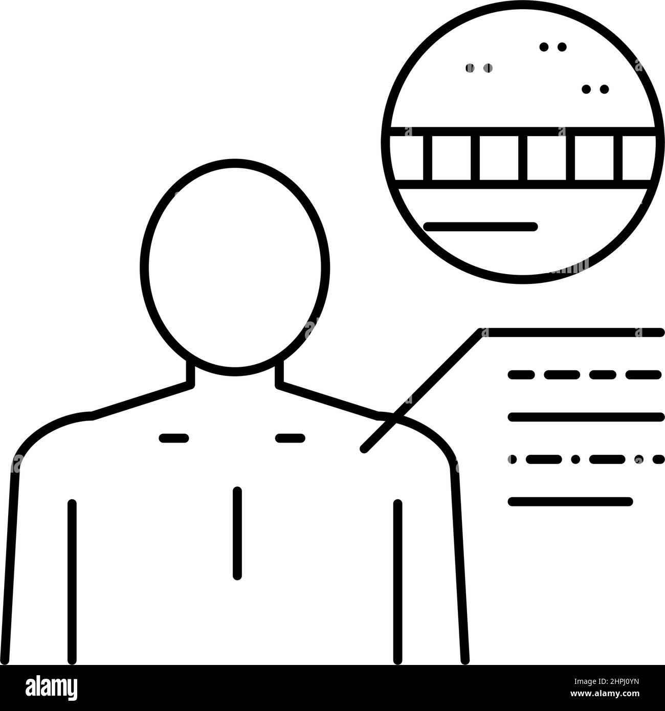 pale or yellowish skin line icon vector illustration Stock Vector Image ...