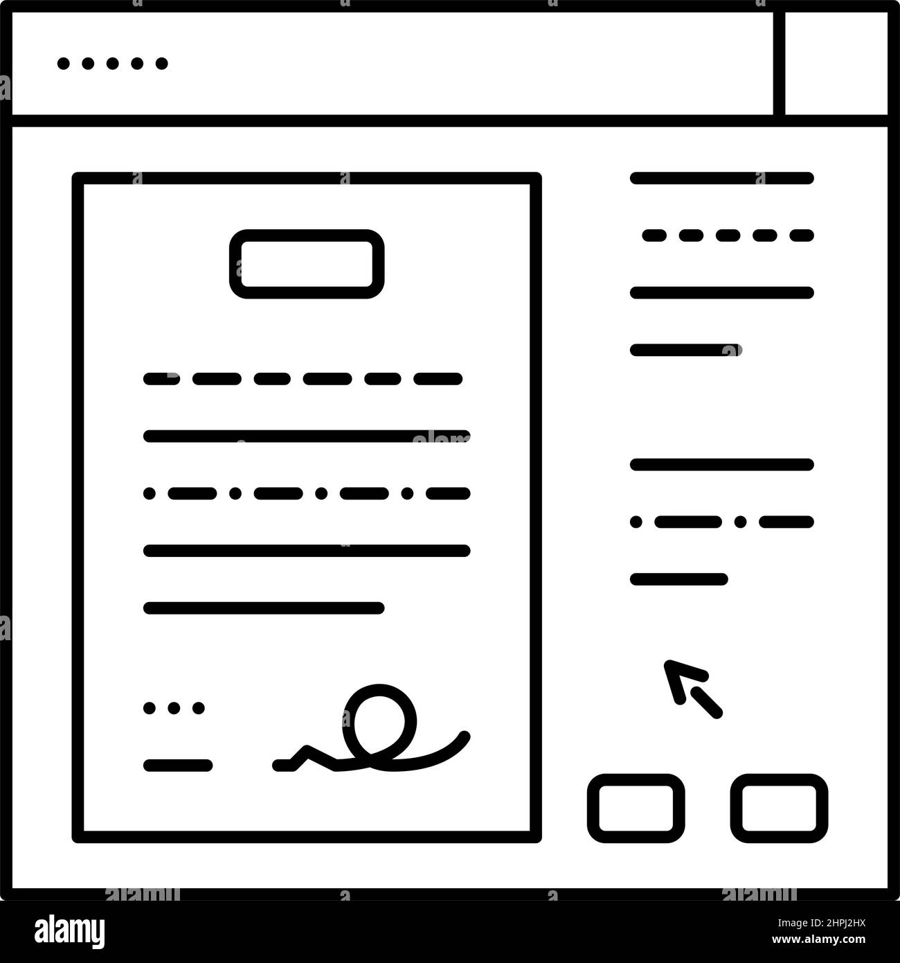 patient consent line icon vector illustration Stock Vector