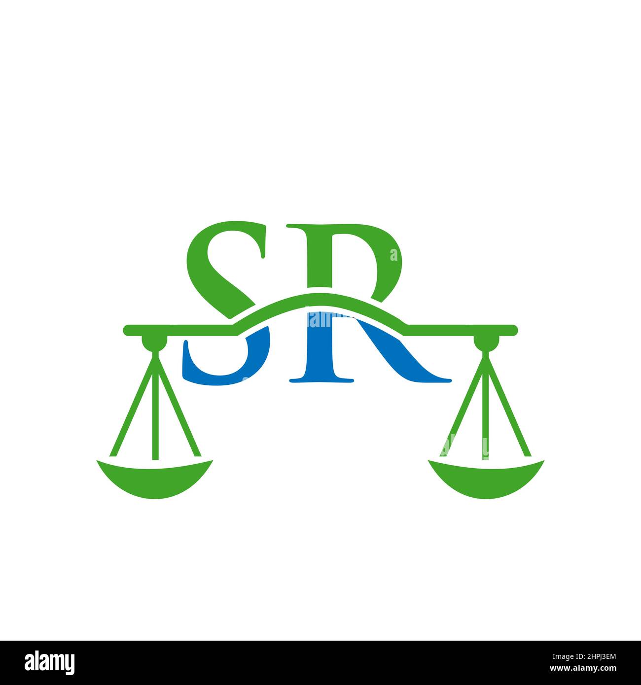 Law Firm Letter SR Logo Design. Lawyer, Law Attorney Lawyer Service, Law Office, Scale. Law Firm