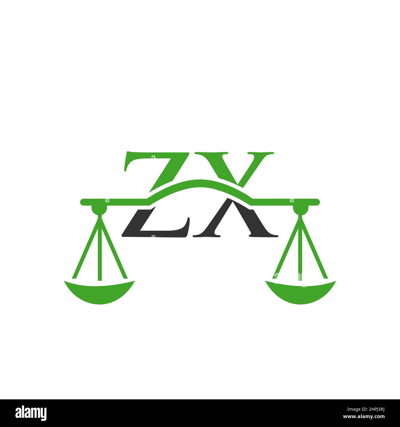 Law Firm Letter ZX Logo Design. Lawyer, Law Attorney Lawyer
