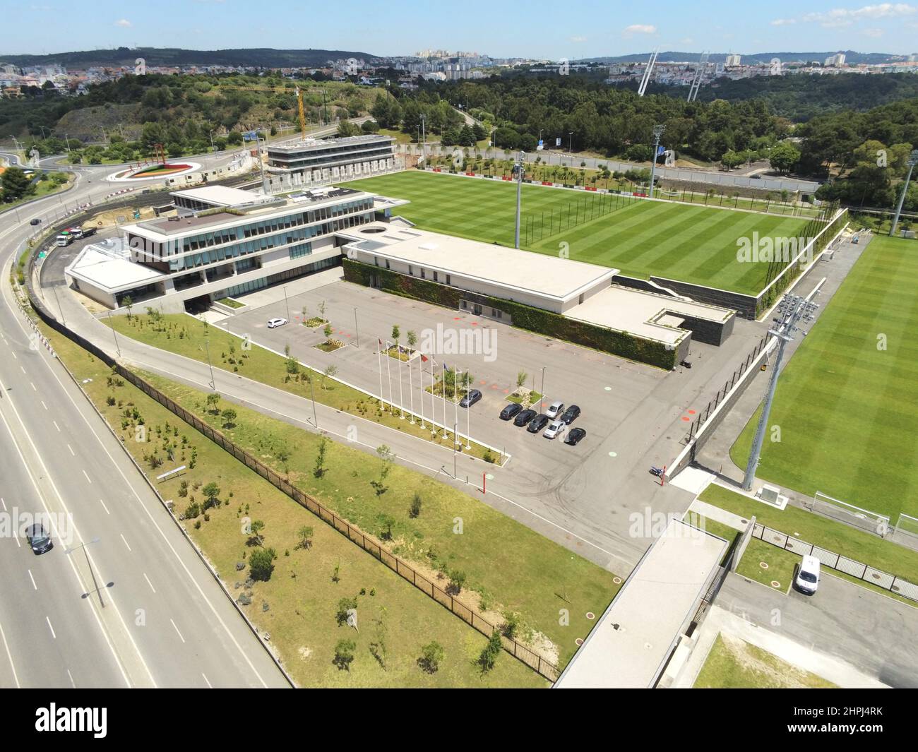 Aerial shot of Jamor Sports Complex on a sunny day Stock Photo - Alamy