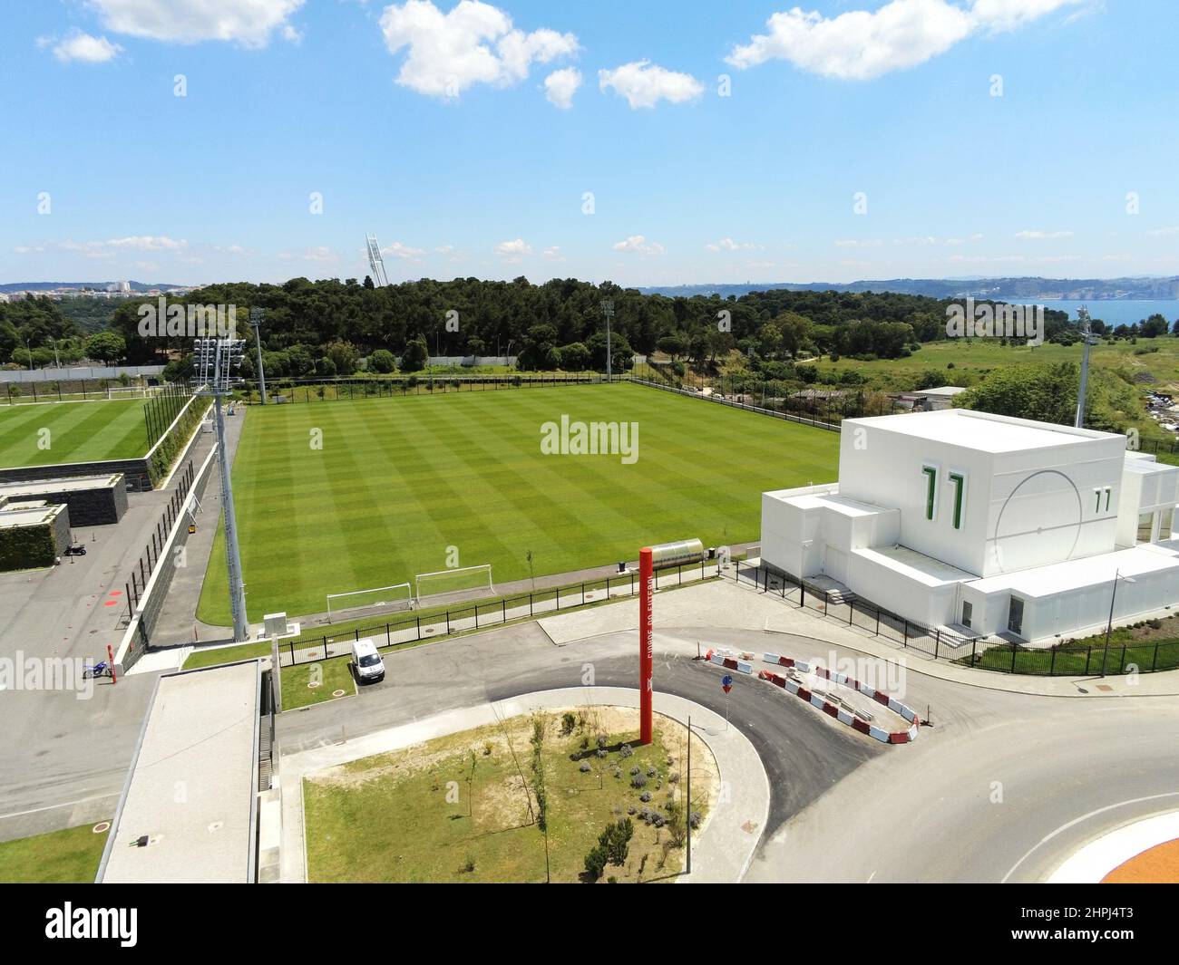 Aerial shot of Jamor Sports Complex on a sunny day Stock Photo - Alamy