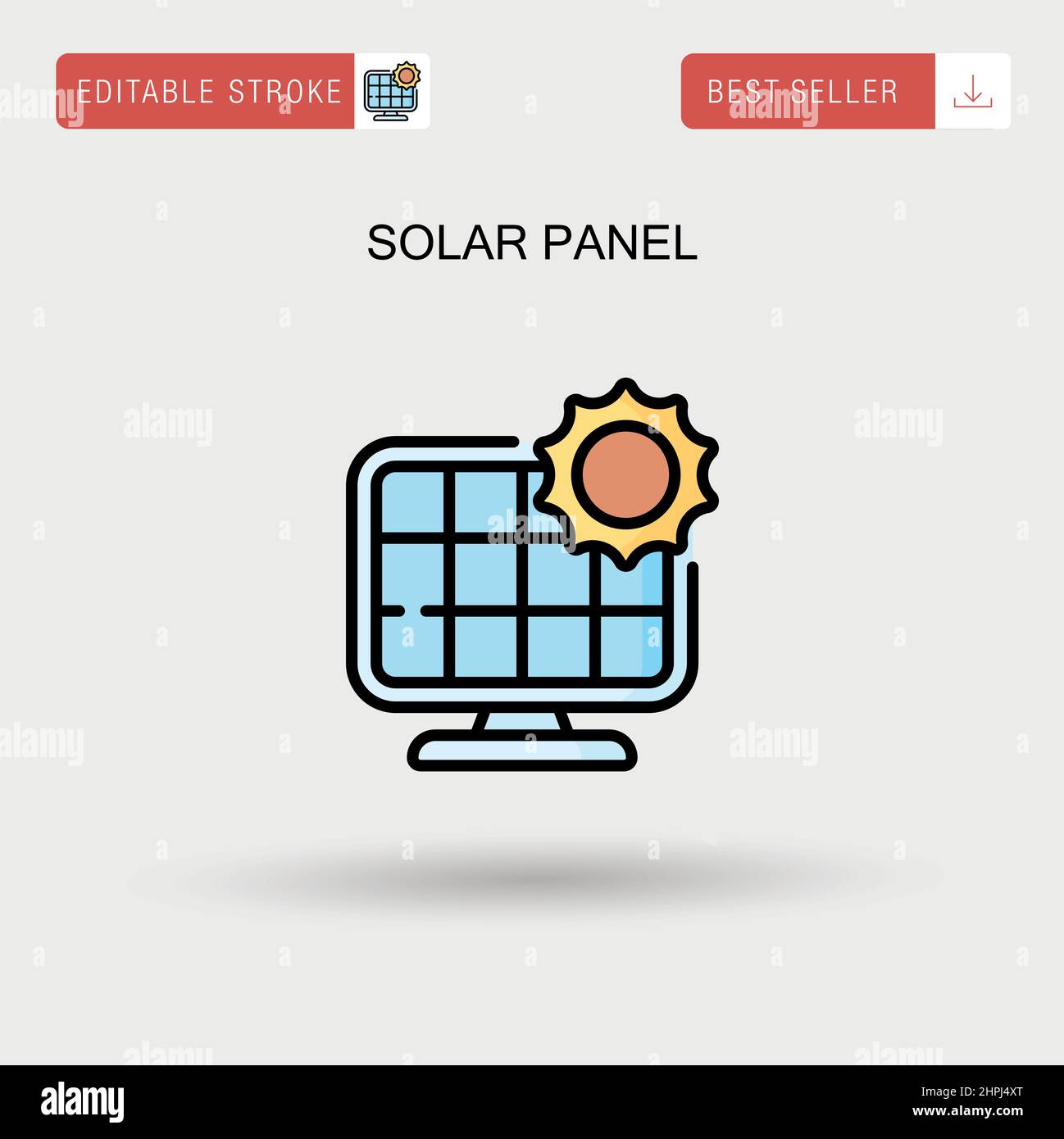 Solar panel Simple vector icon Stock Vector Image & Art - Alamy