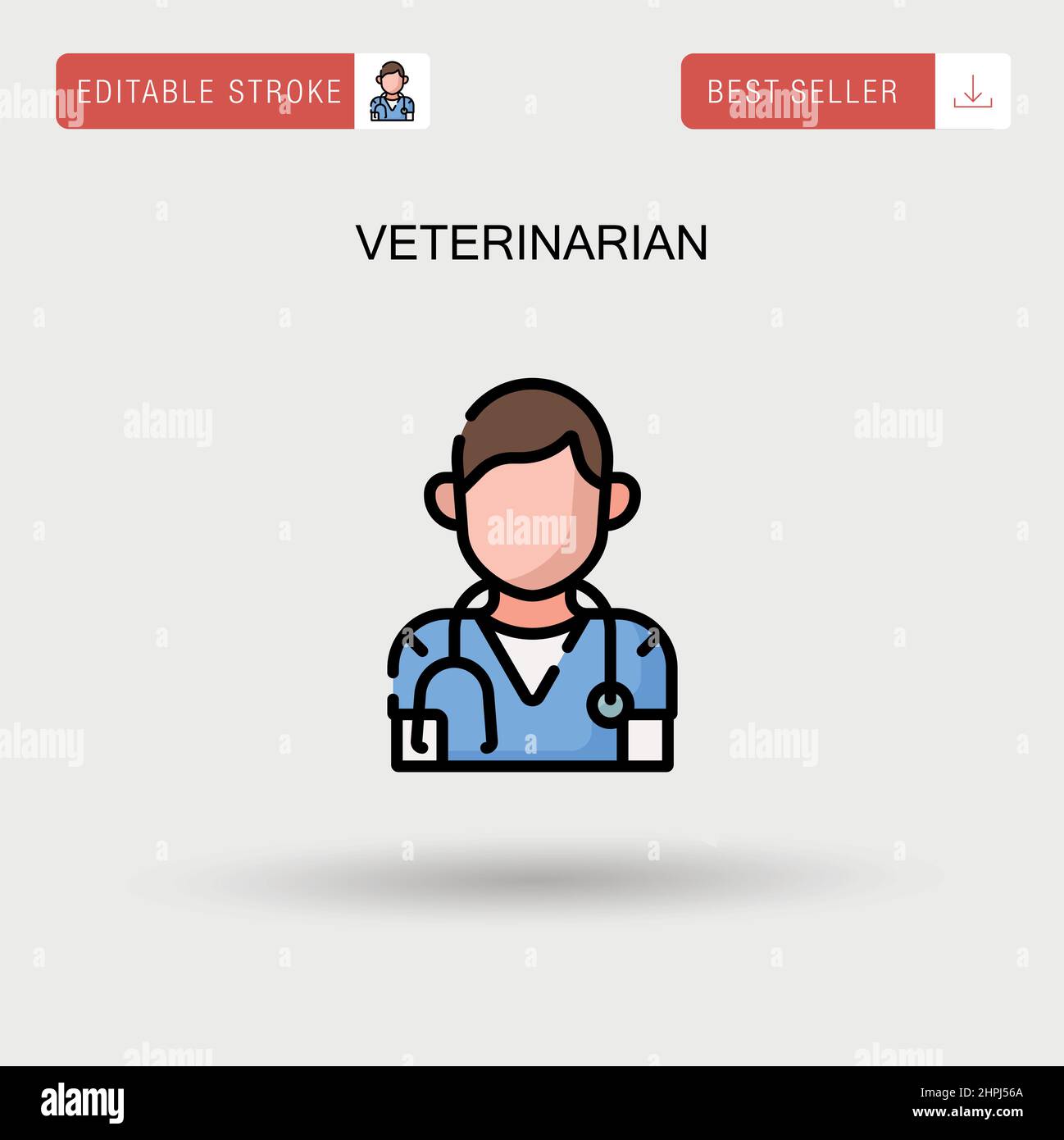 Veterinarian Simple vector icon. Stock Vector