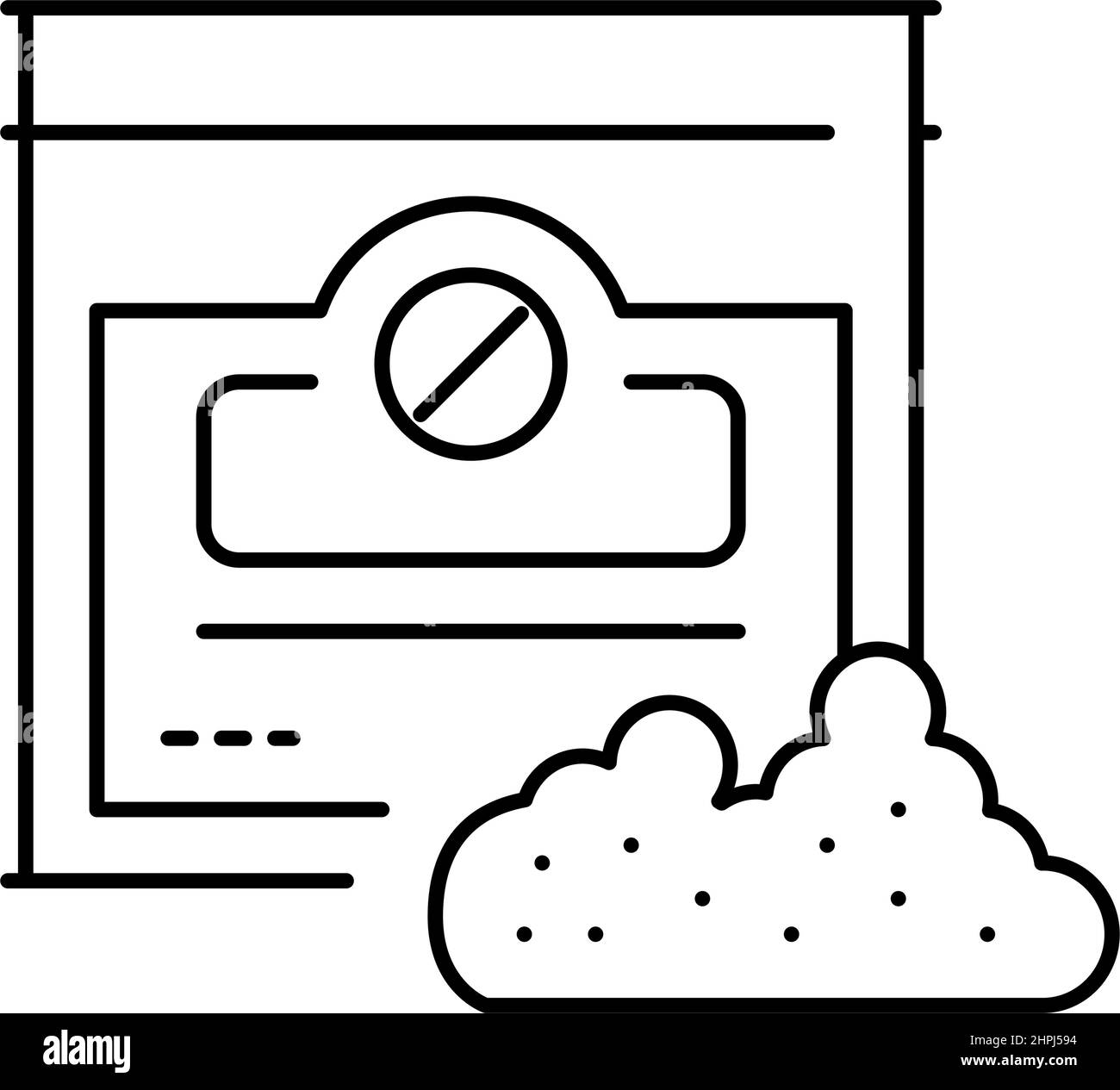 nicotine-free tobacco line icon vector illustration Stock Vector Image ...