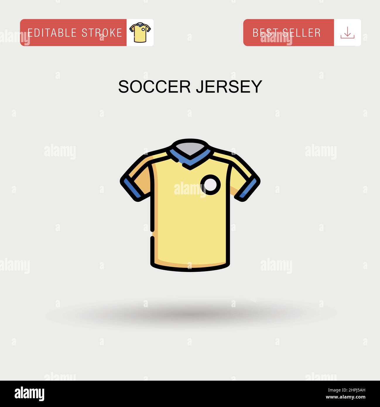 Soccer jersey Simple vector icon. Stock Vector
