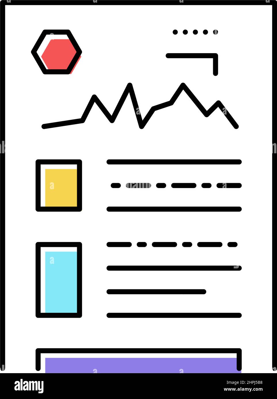 sales report color icon vector illustration Stock Vector Image & Art ...