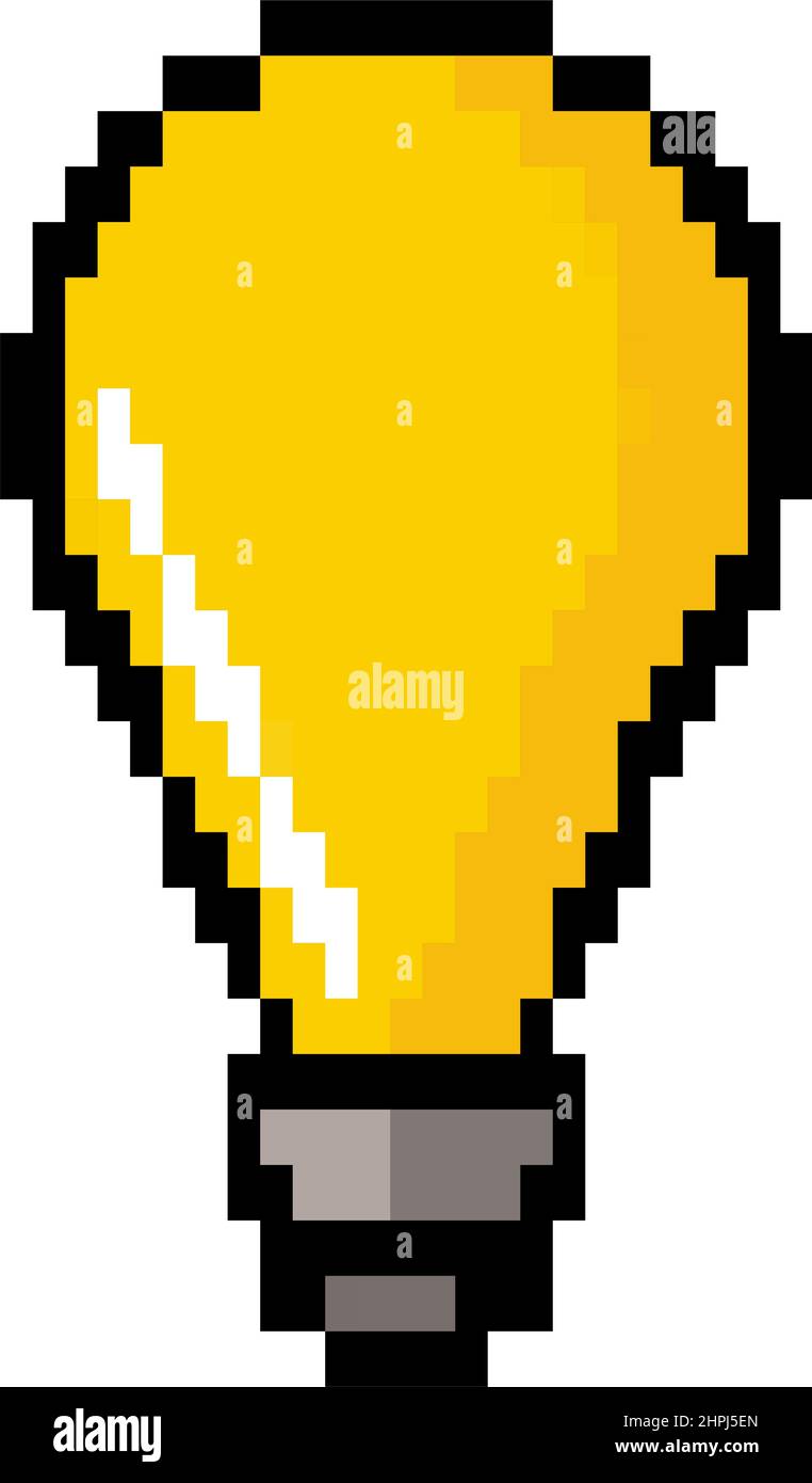 light bulb pixel Stock Vector Image & Art - Alamy