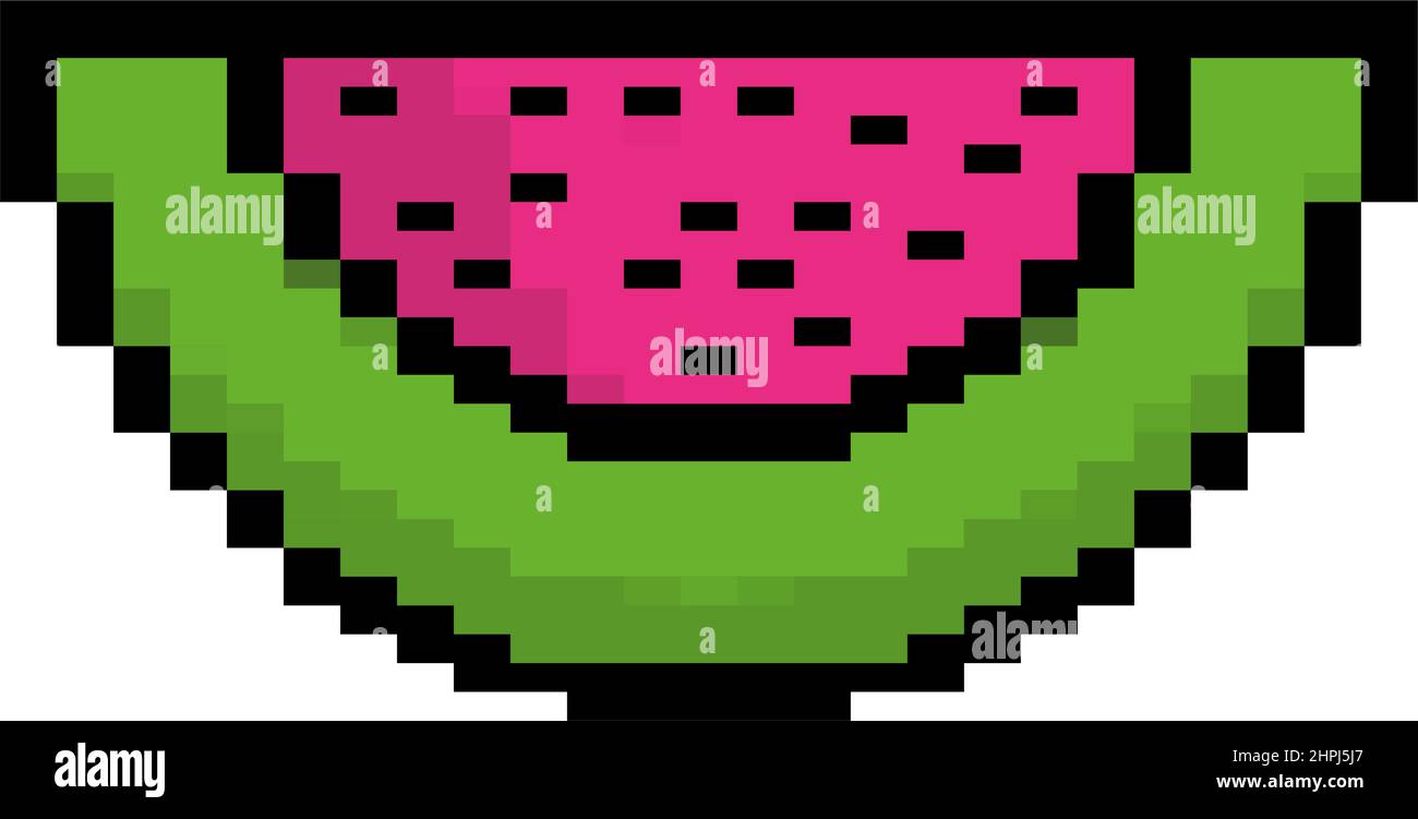 watermelon pixel icon Stock Vector Image & Art - Alamy