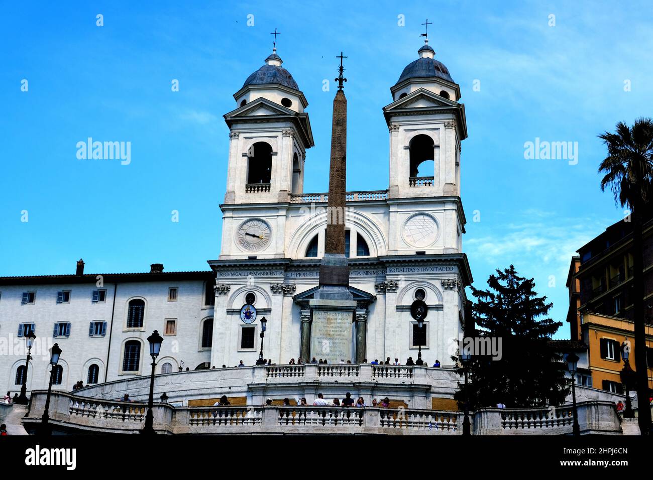 Trinita Dei Monti church in Rome Italy Stock Photo - Alamy