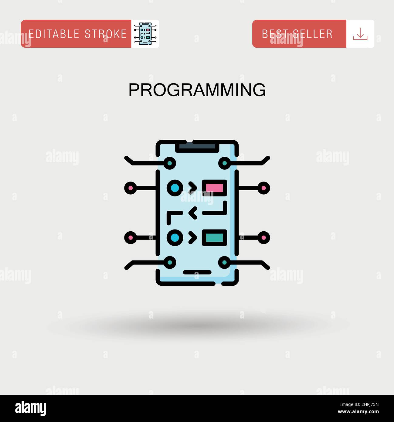 Programming Simple vector icon Stock Vector Image & Art - Alamy
