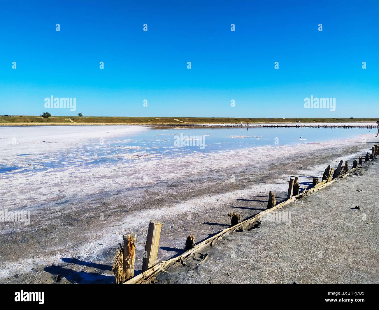 Midday on the salt lake  Stock Photo