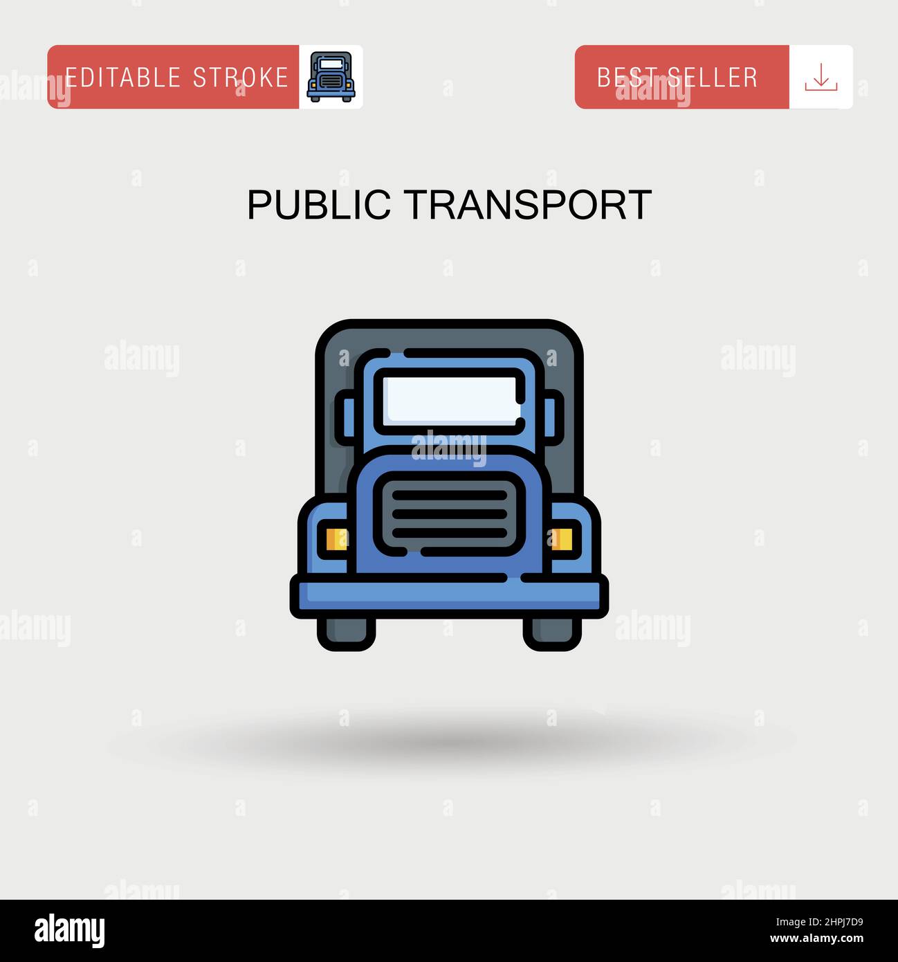 Public transport Simple vector icon. Stock Vector