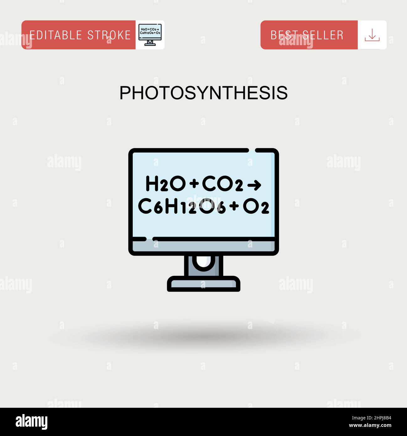 Photosynthesis Simple vector icon. Stock Vector