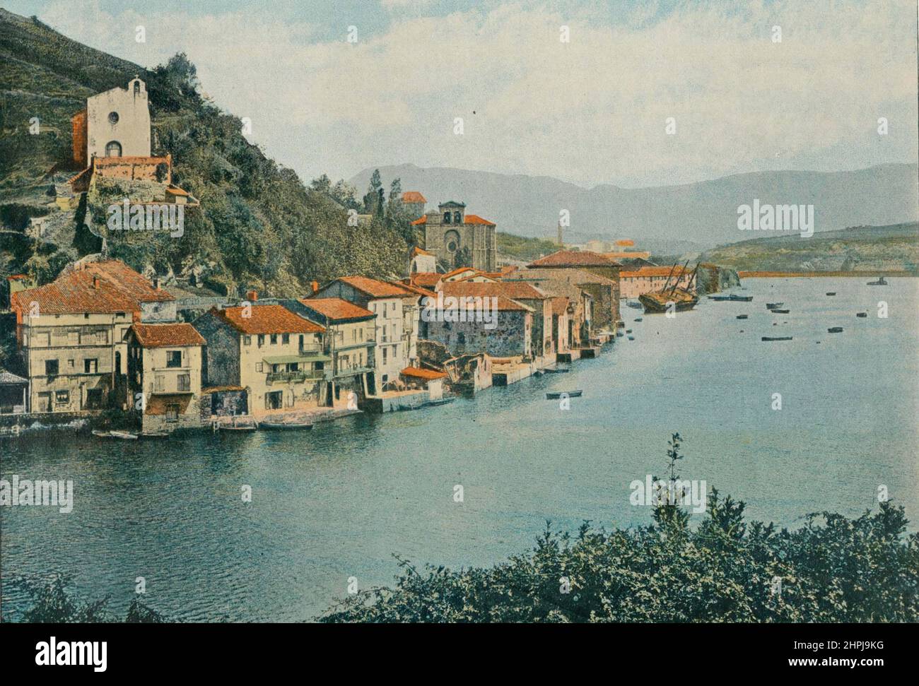 TOLÃˆDE. VUE GÃ‰NÃ‰RALE. Autour Du Monde Espagne 1895 - 1900  (4)  - 19 th century french colored photography print Stock Photo