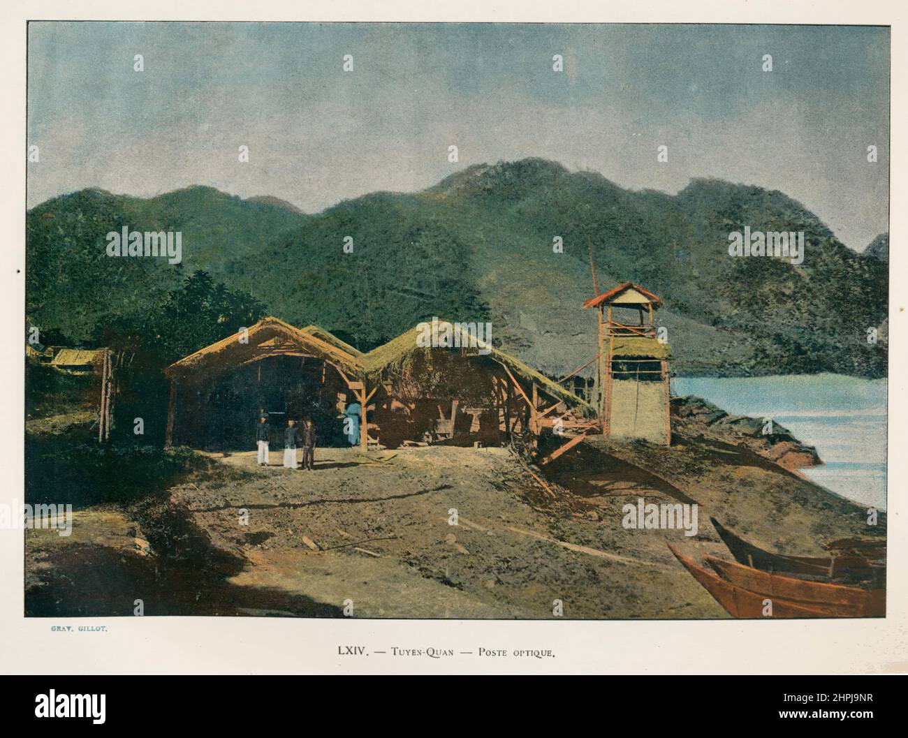 Autour Du Monde Tonkin - Vietnam -  1895 - 1900 Sites Et Paysages  (1)  - 19 th century french colored photography print Stock Photo