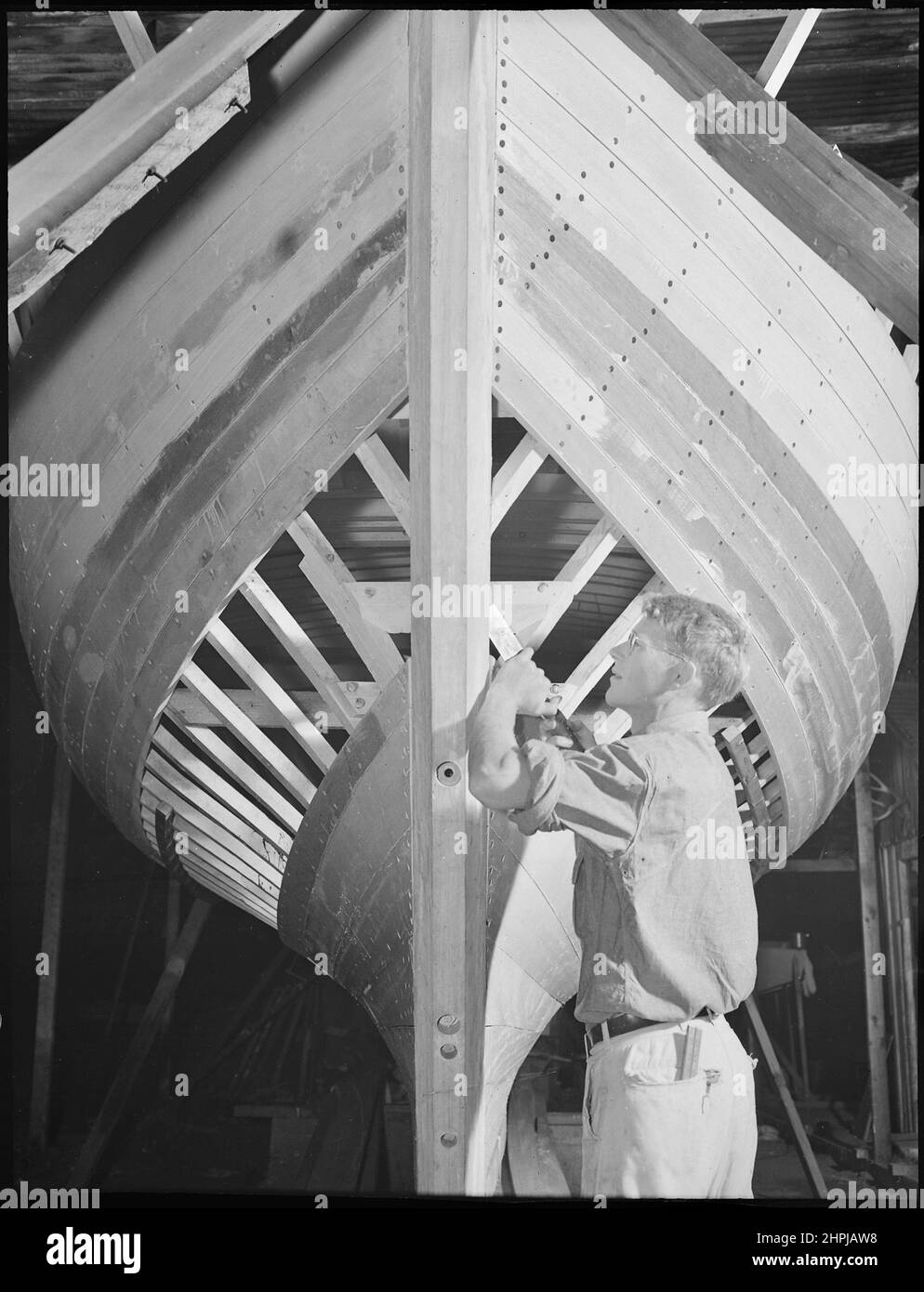 Rondal Partridge - Boat builder Stock Photo