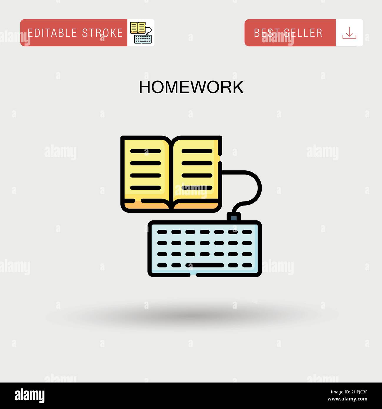Homework Simple vector icon Stock Vector Image & Art - Alamy