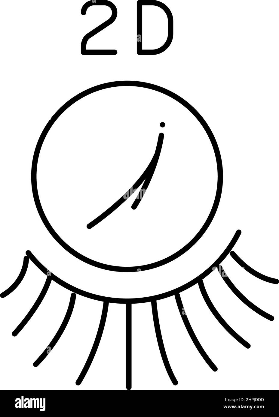 2d eyelashes line icon vector illustration Stock Vector Image & Art - Alamy
