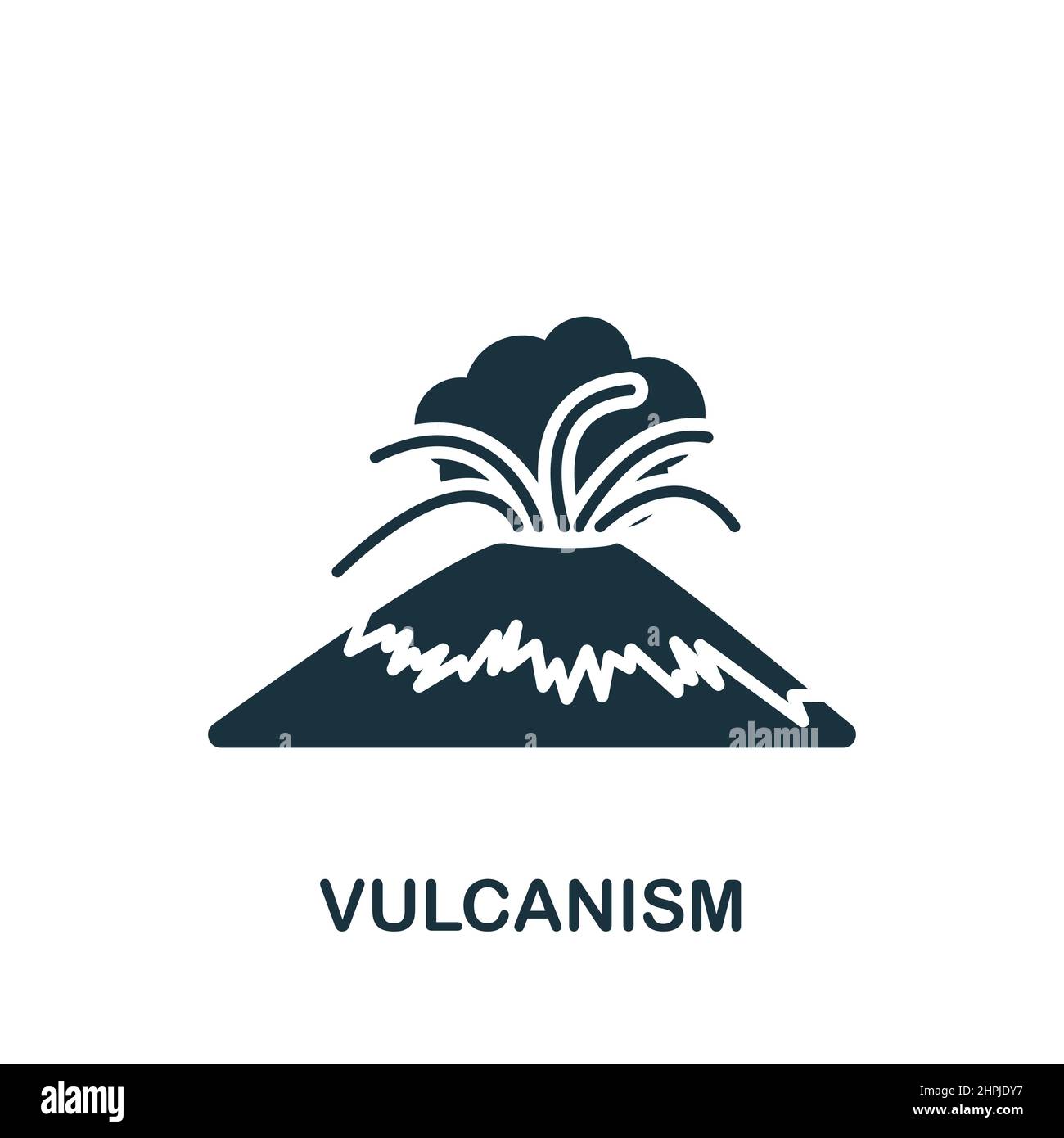 Vulcanism icon. Monochrome simple icon for templates, web design and infographics Stock Vector