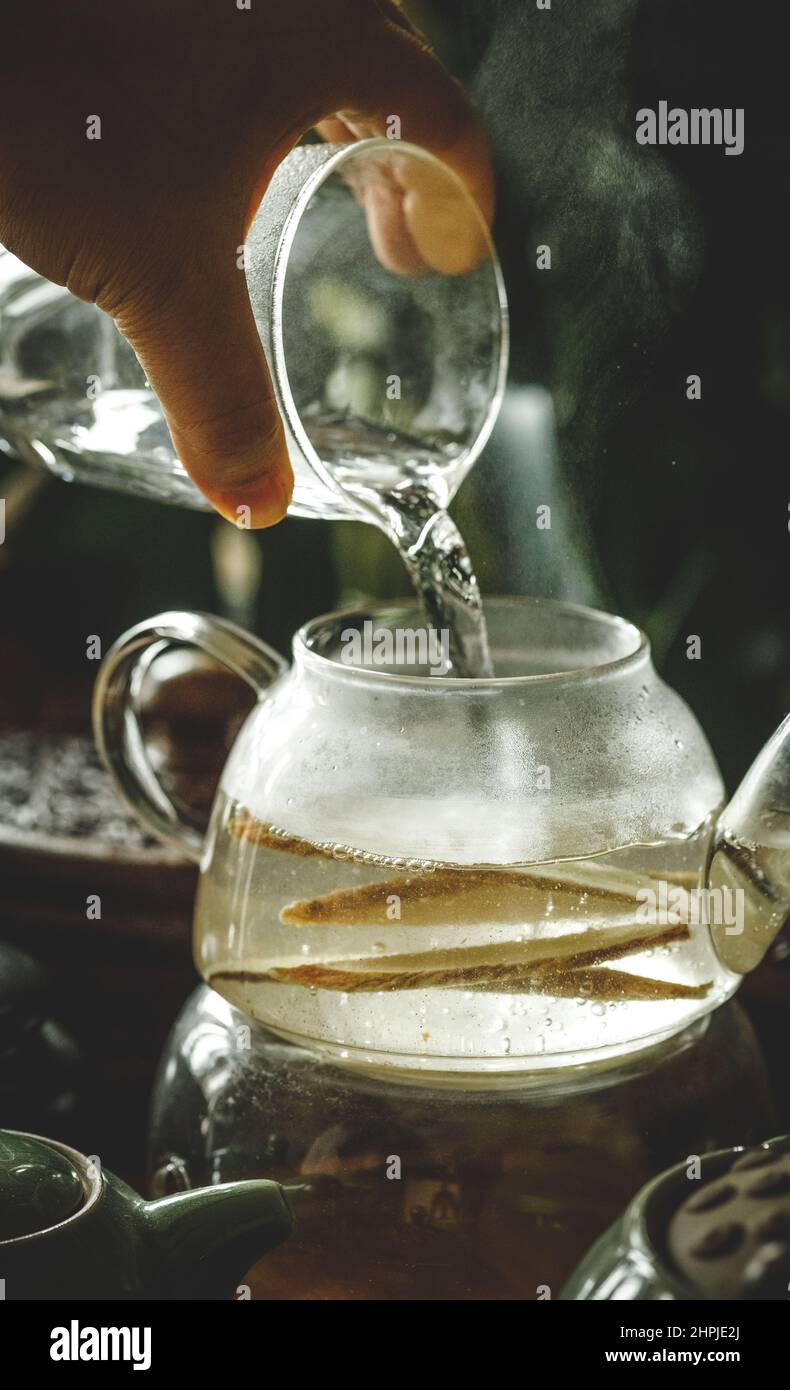 Dried tangerine or orange peel tea Stock Photo Alamy