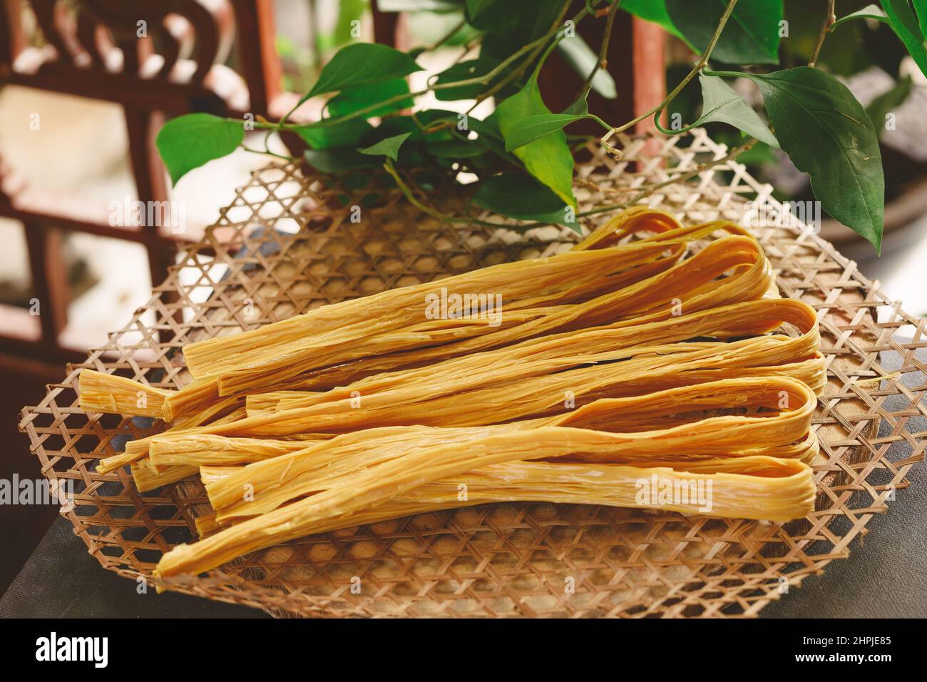 Dry bean curd stick Stock Photo Alamy