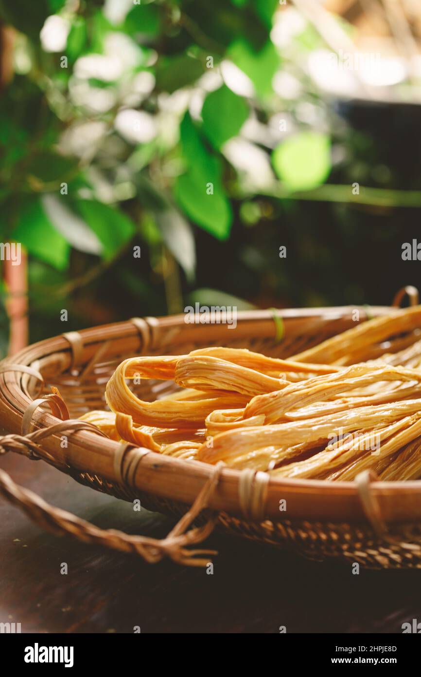 Dry bean curd stick Stock Photo Alamy