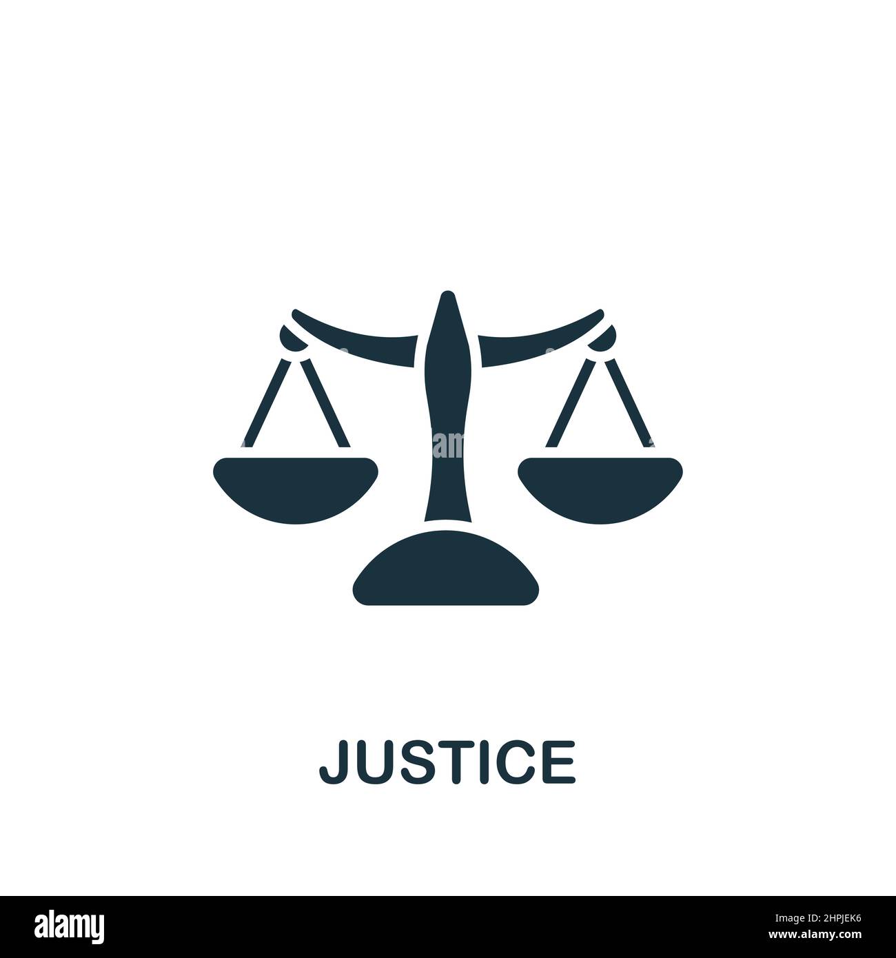 Justice icon. Monochrome simple icon for templates, web design and ...