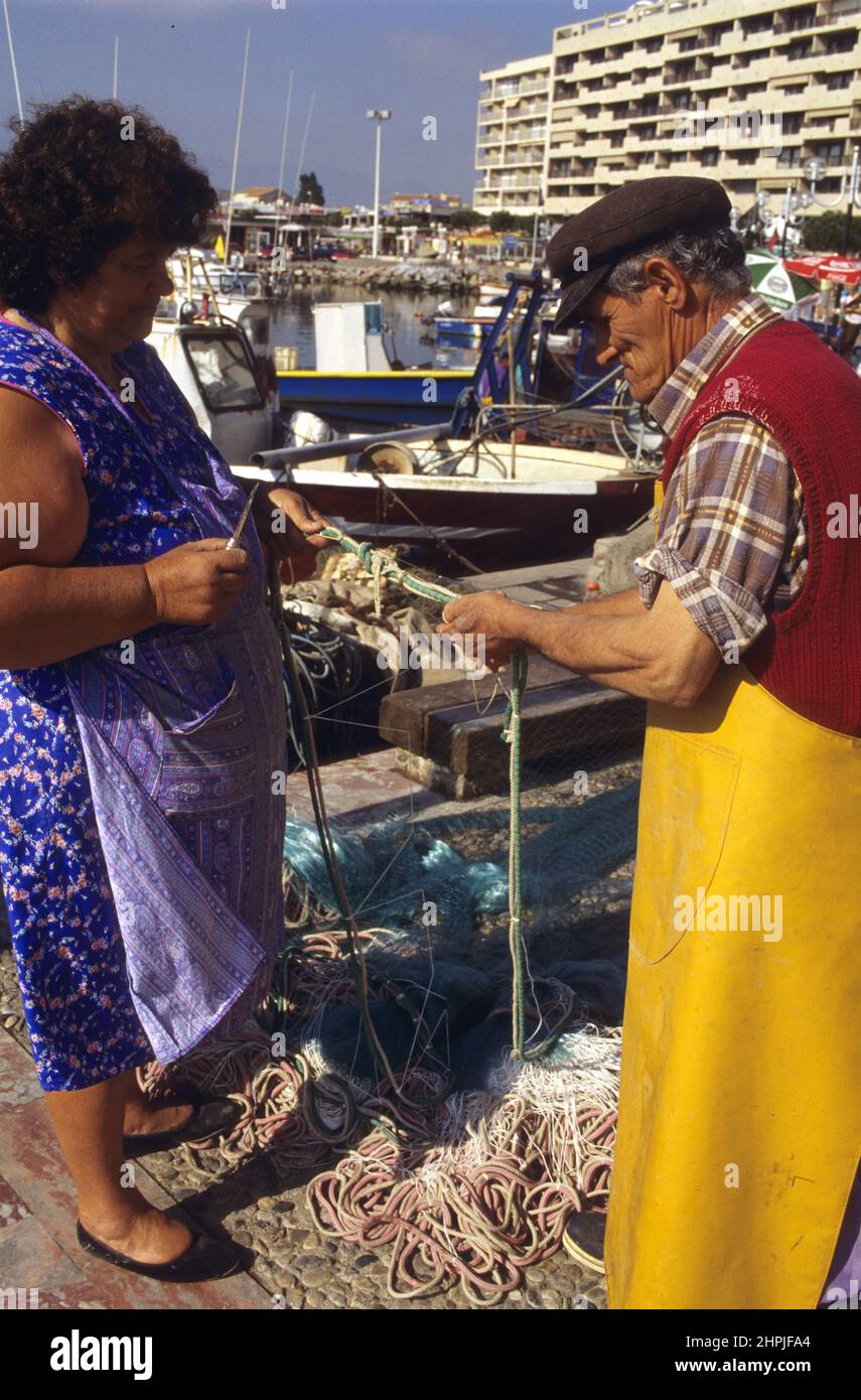 FRANCE Pyrenees Orientales Roussillon Catalogne, port de peche St Cyprien Lamparo Stock Photo