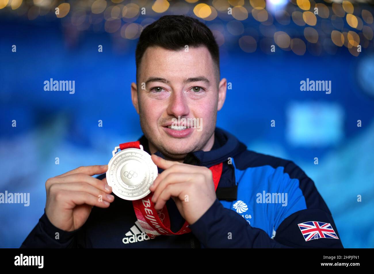 Great Britain's Hammy McMillan with an Olympic Silver Medal at The