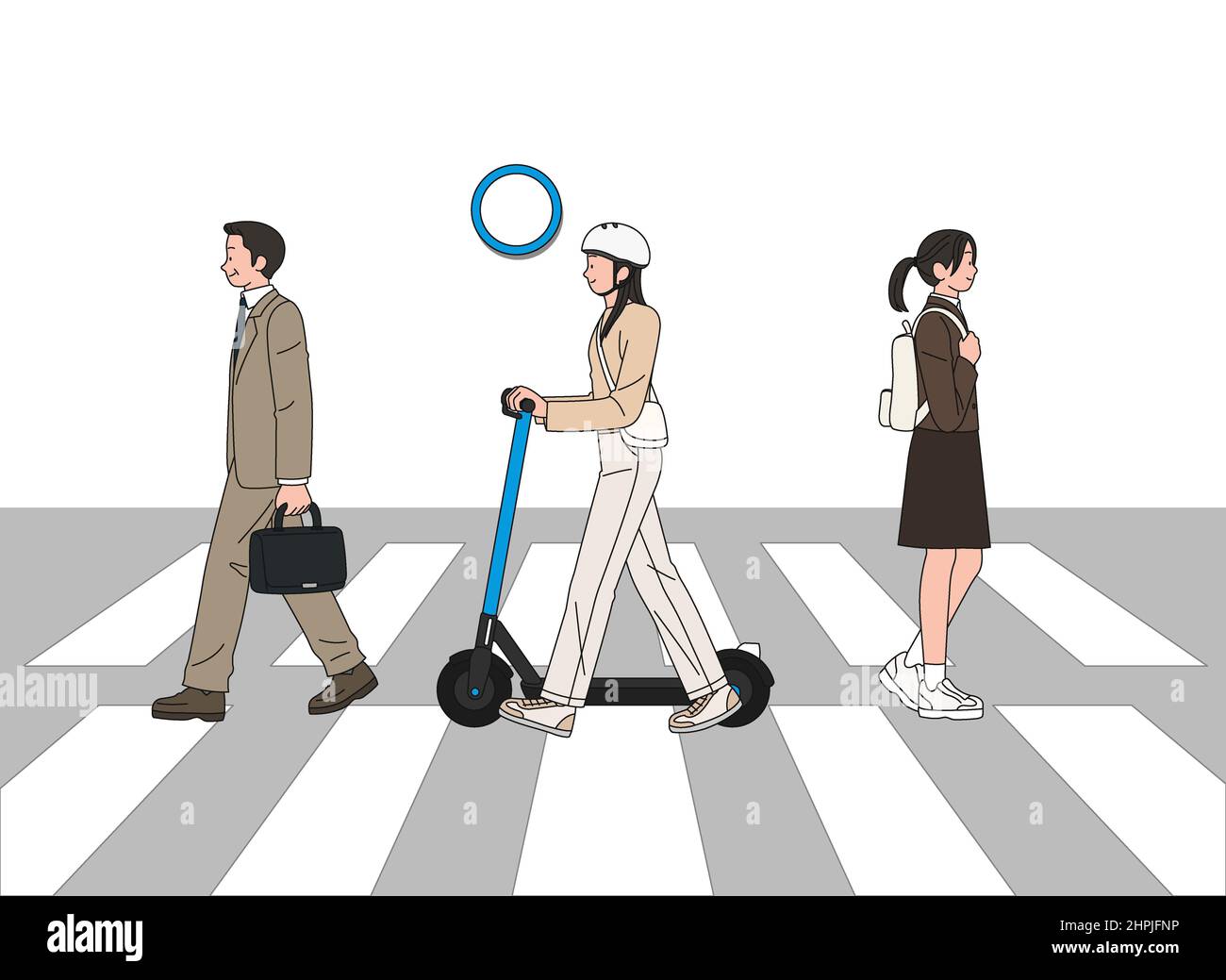 electric scooter safety regulations, driving on pedestrian crosswalk