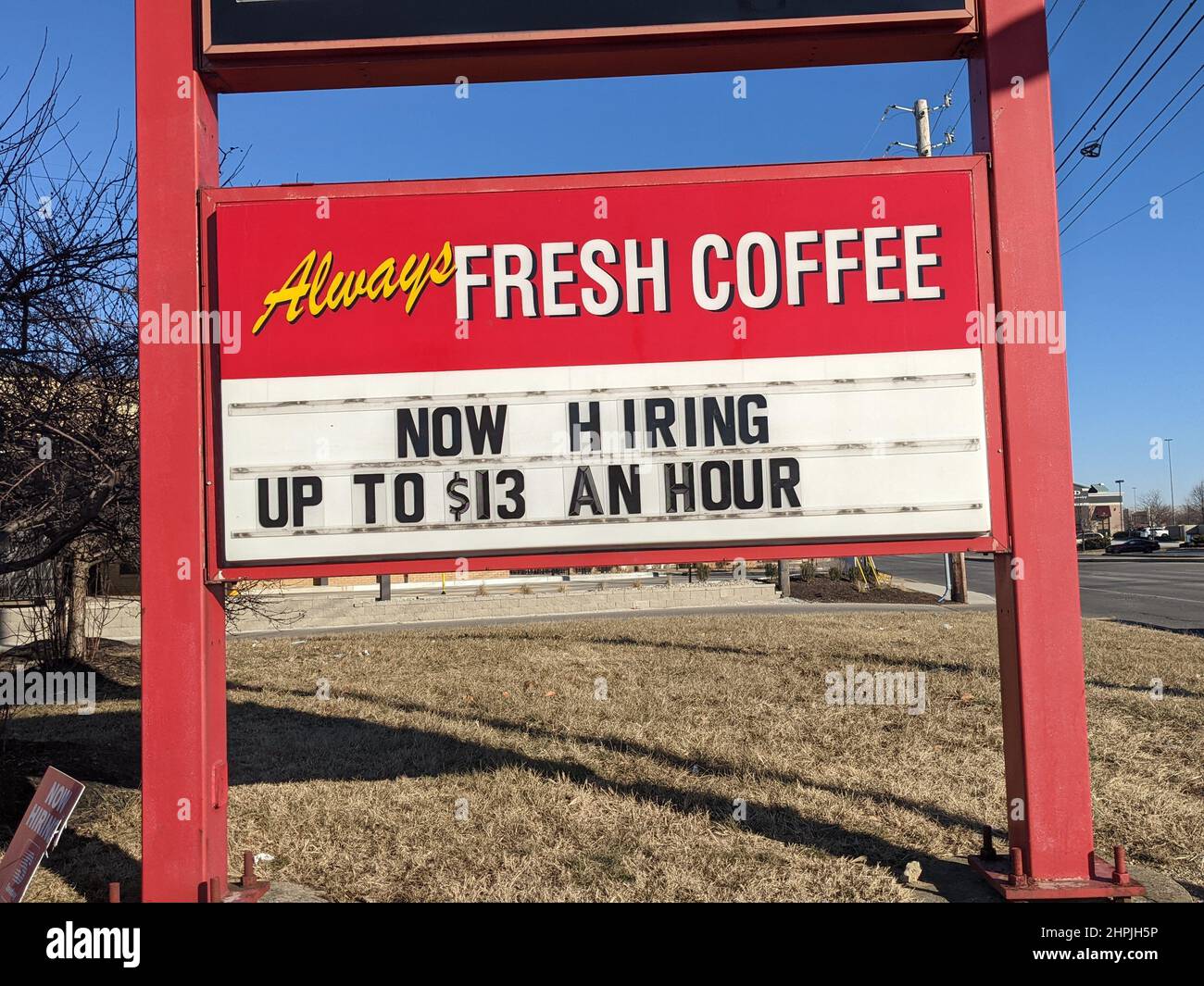 Now Hiring Fast Food Restaurant Sign Stock Photo Alamy now-hiring-fast-food-restaurant-sign-stock-photo-alamy