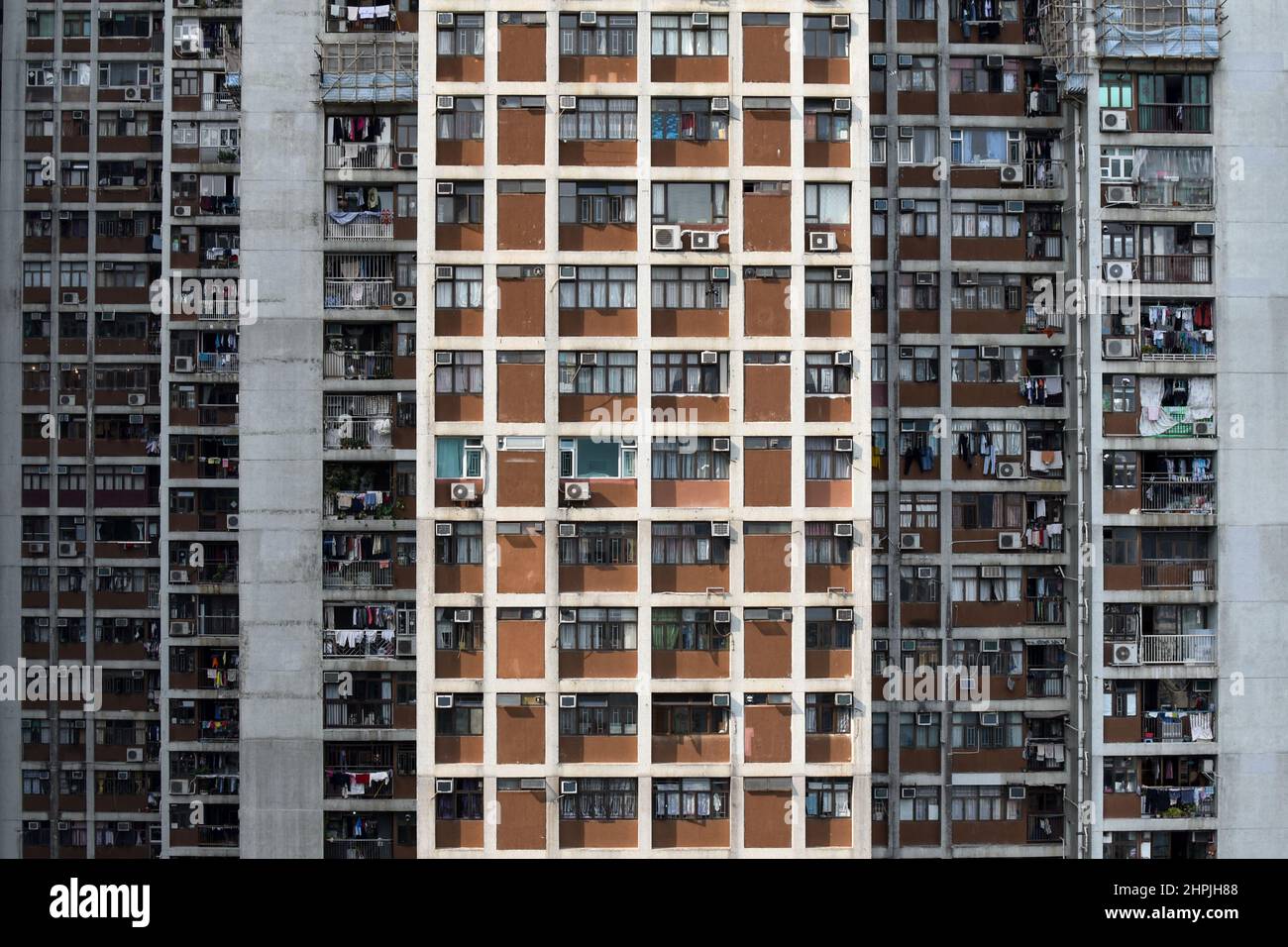 Vertical of the high rise apartment building in Hong Kong Stock Photo ...