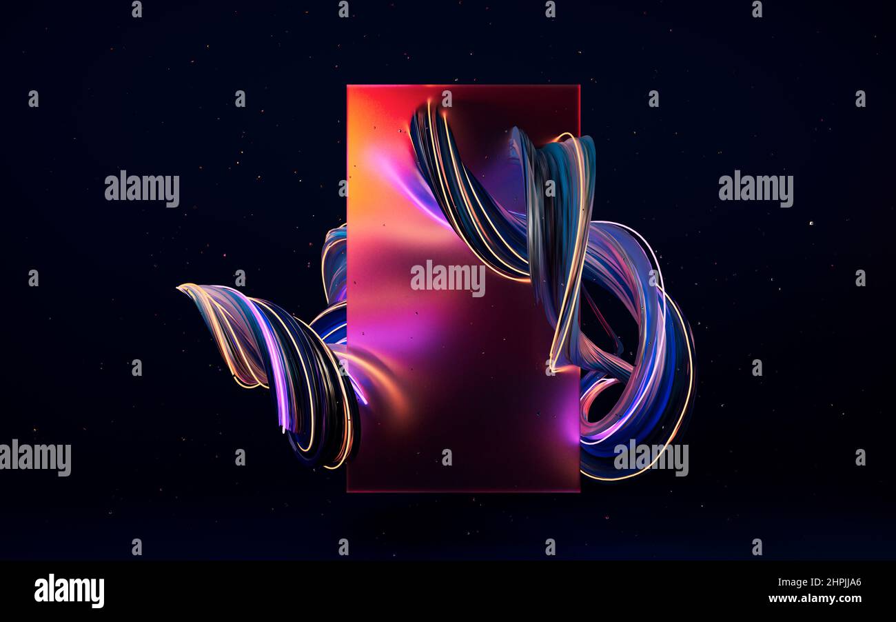 Neon glowing lines shapes hi-res stock photography and images - Alamy