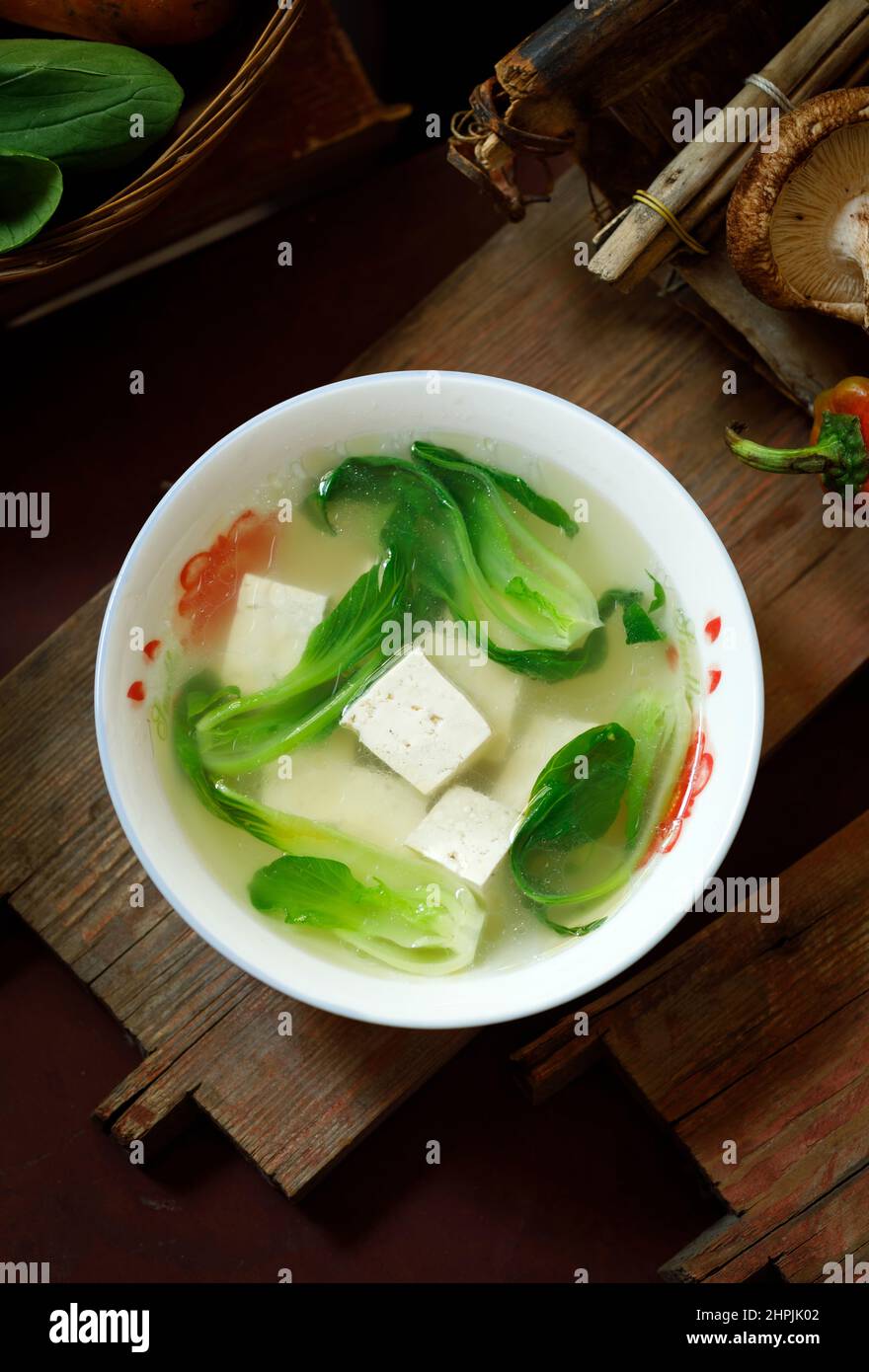 Bean curd soup Stock Photo Alamy