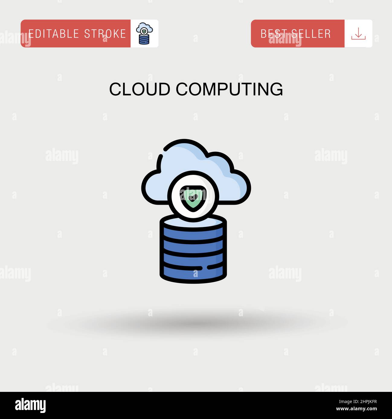 Cloud computing Simple vector icon Stock Vector Image & Art - Alamy