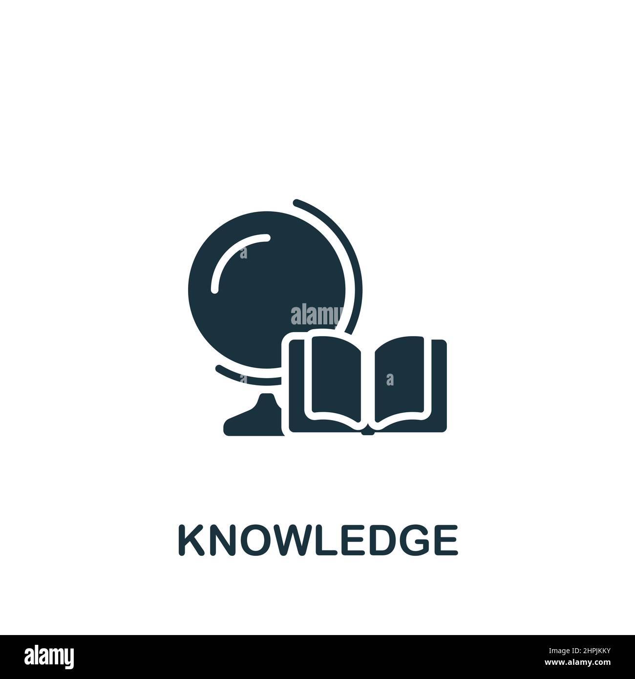Knowledge icon simple line element symbol for templates web design