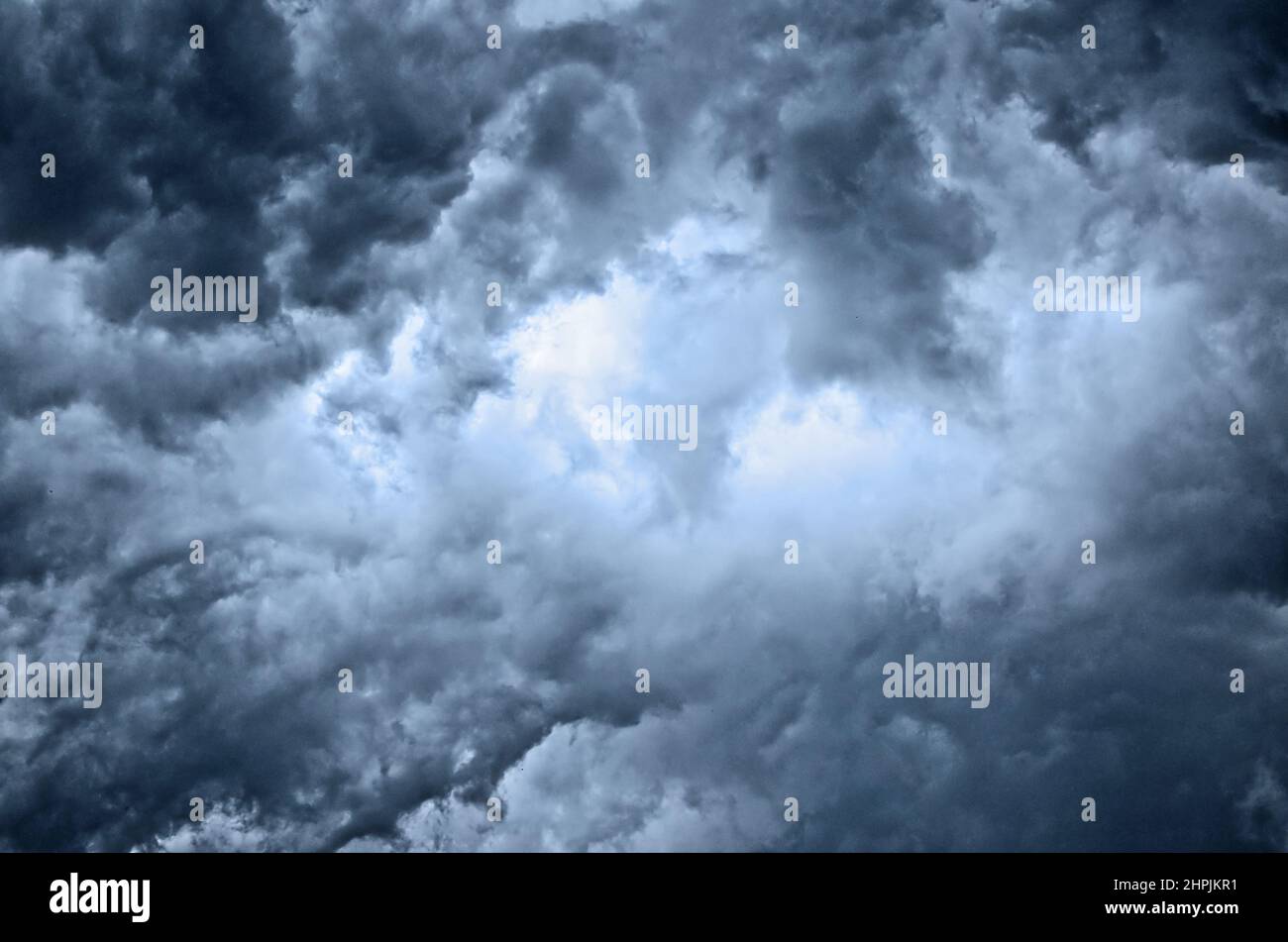 upcoming storm with dramtic sky Stock Photo