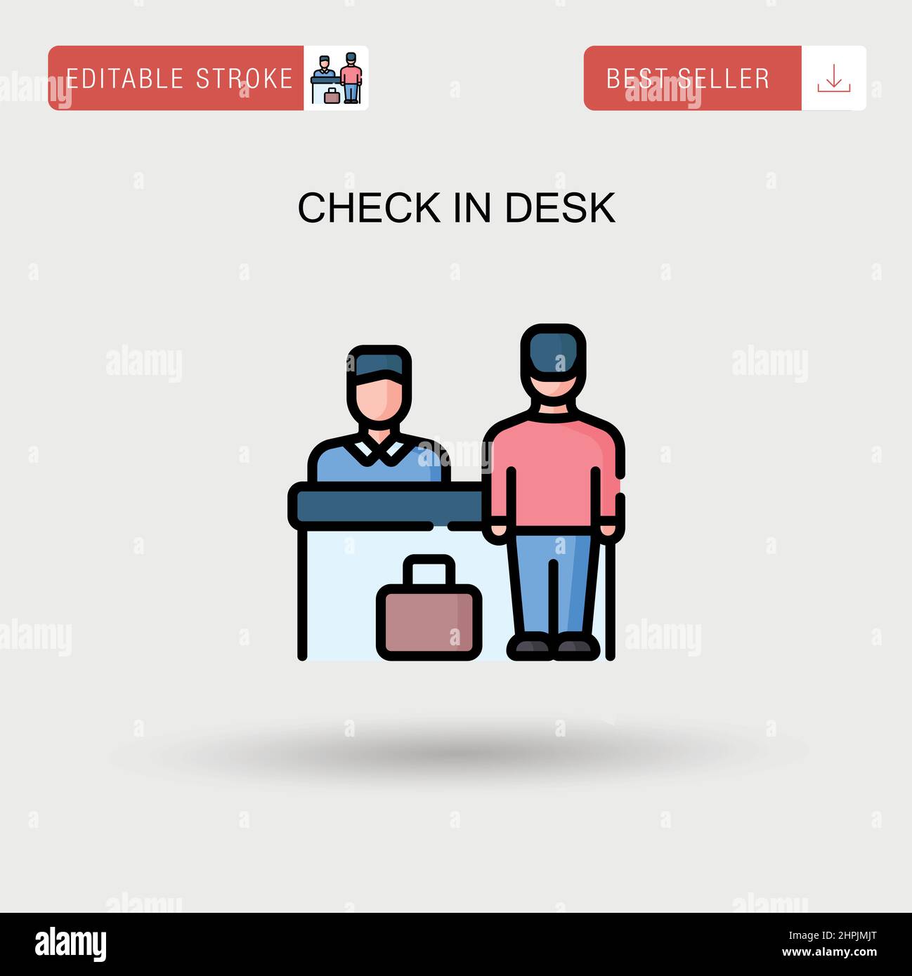 Check in desk Simple vector icon Stock Vector Image & Art Alamy