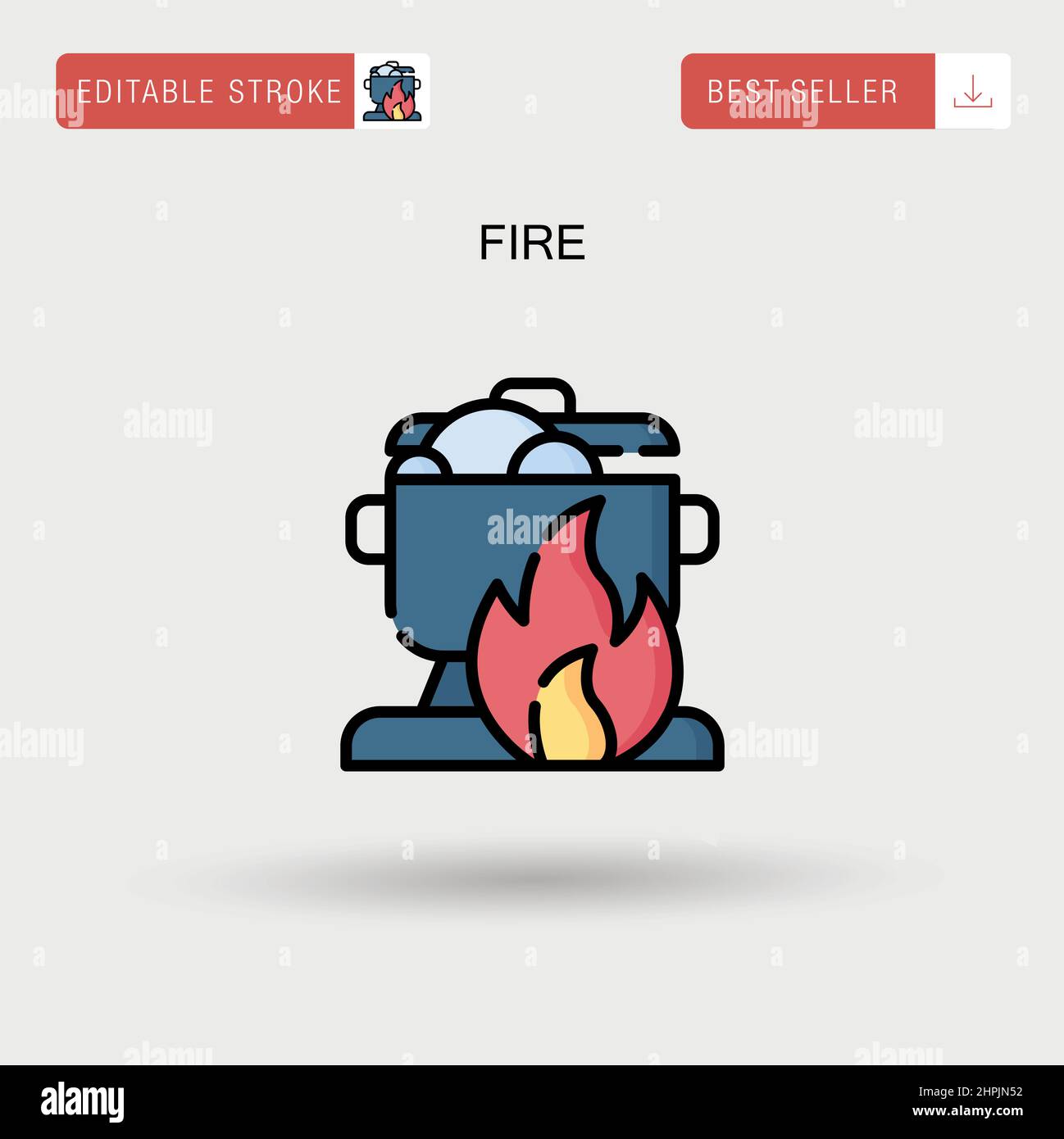 Fire Simple vector icon Stock Vector Image & Art - Alamy