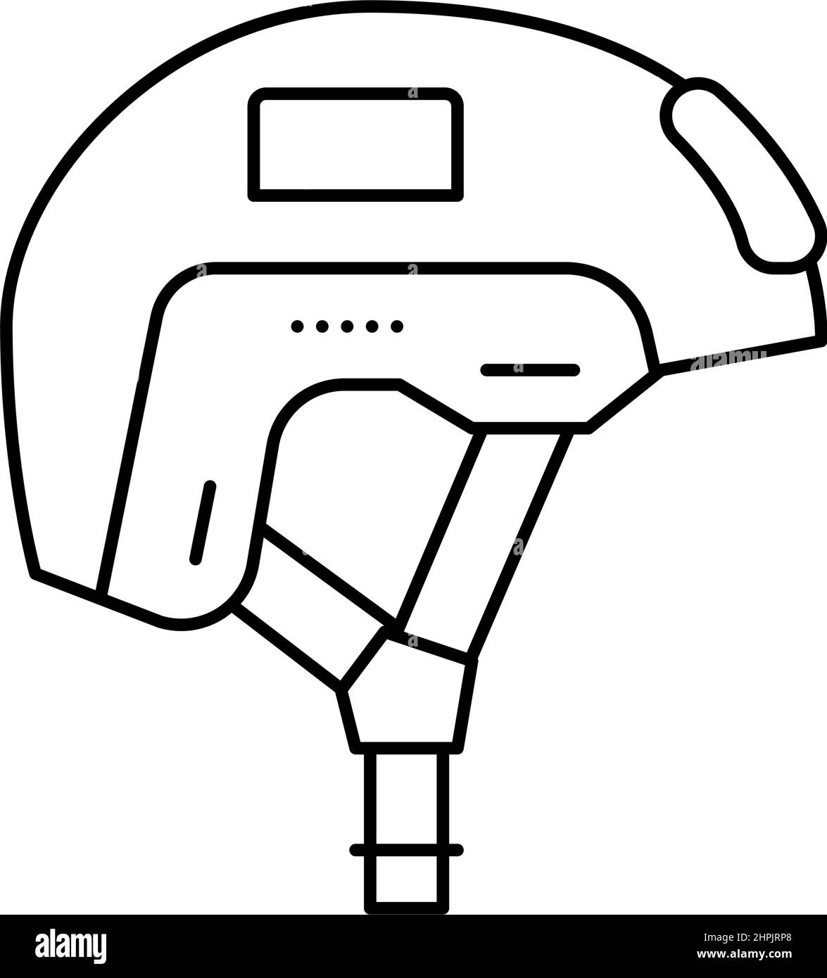 helmet soldier line icon vector illustration Stock Vector Image & Art ...