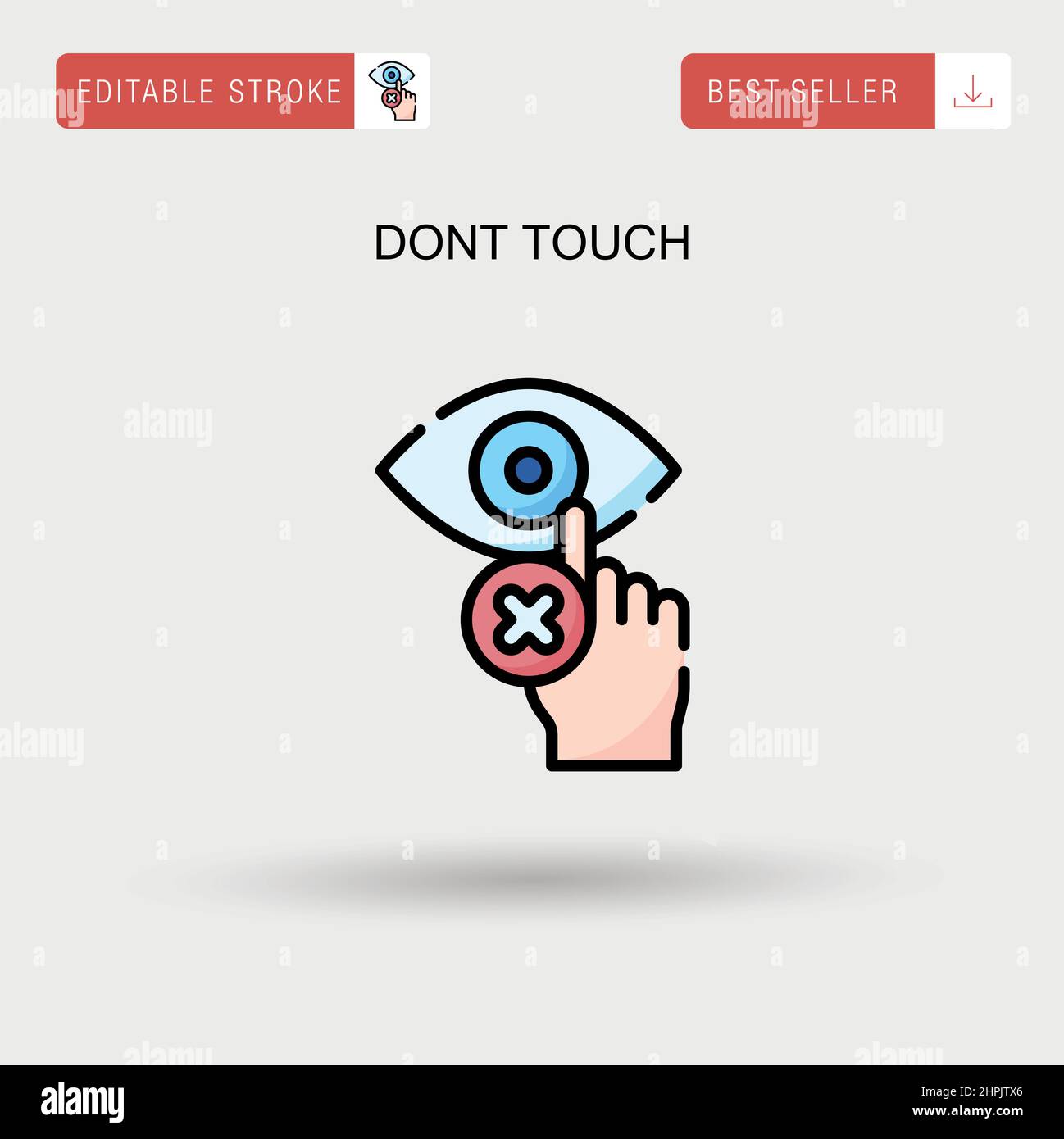 Dont touch face line Stock Vector Images - Alamy