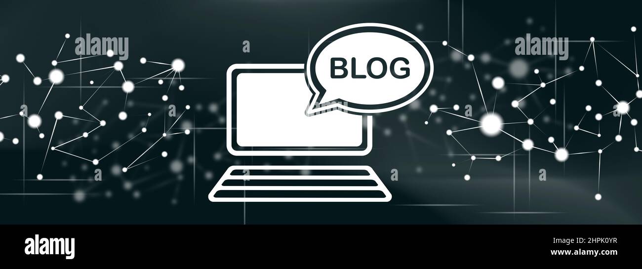 Illustration of a blog concept Stock Photo - Alamy