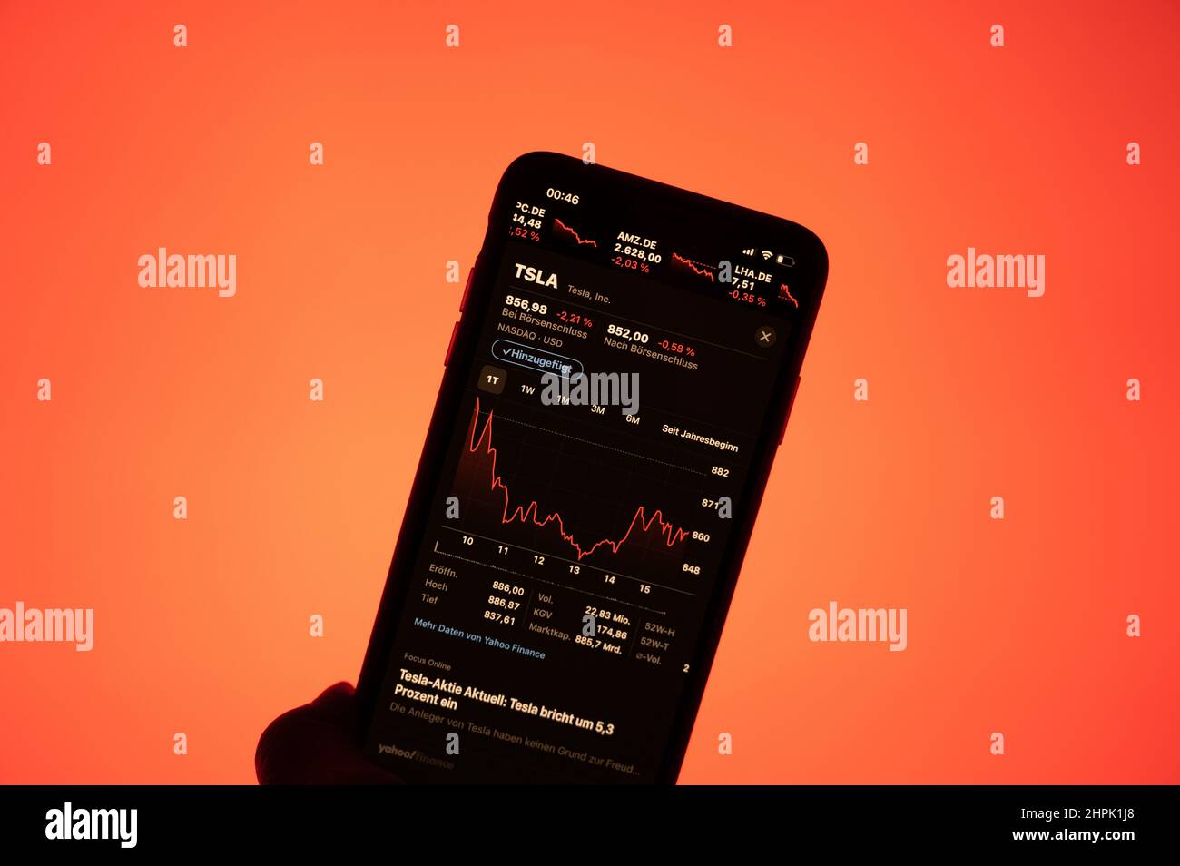 Tesla stock crash hi-res stock photography and images - Alamy